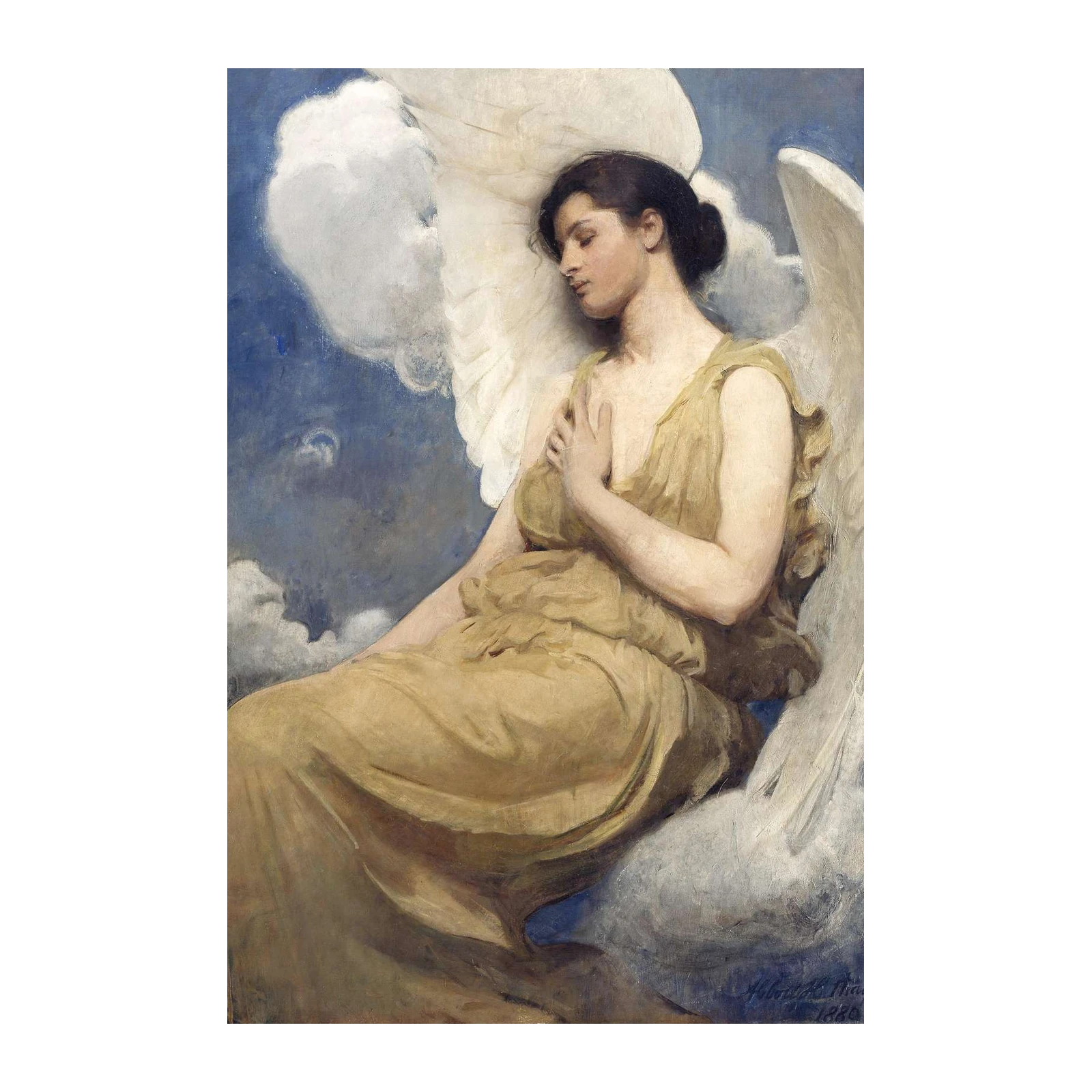 Serene Angel Reclining Wall Art Wall Art
