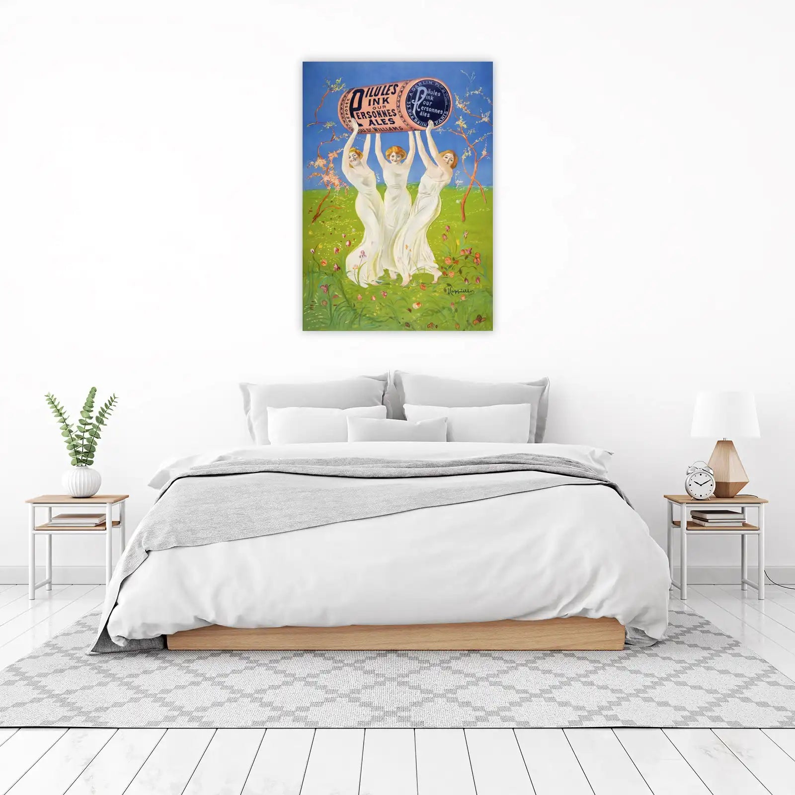 Vintage Ink Ad Art Nouveau Ladies Wall Art