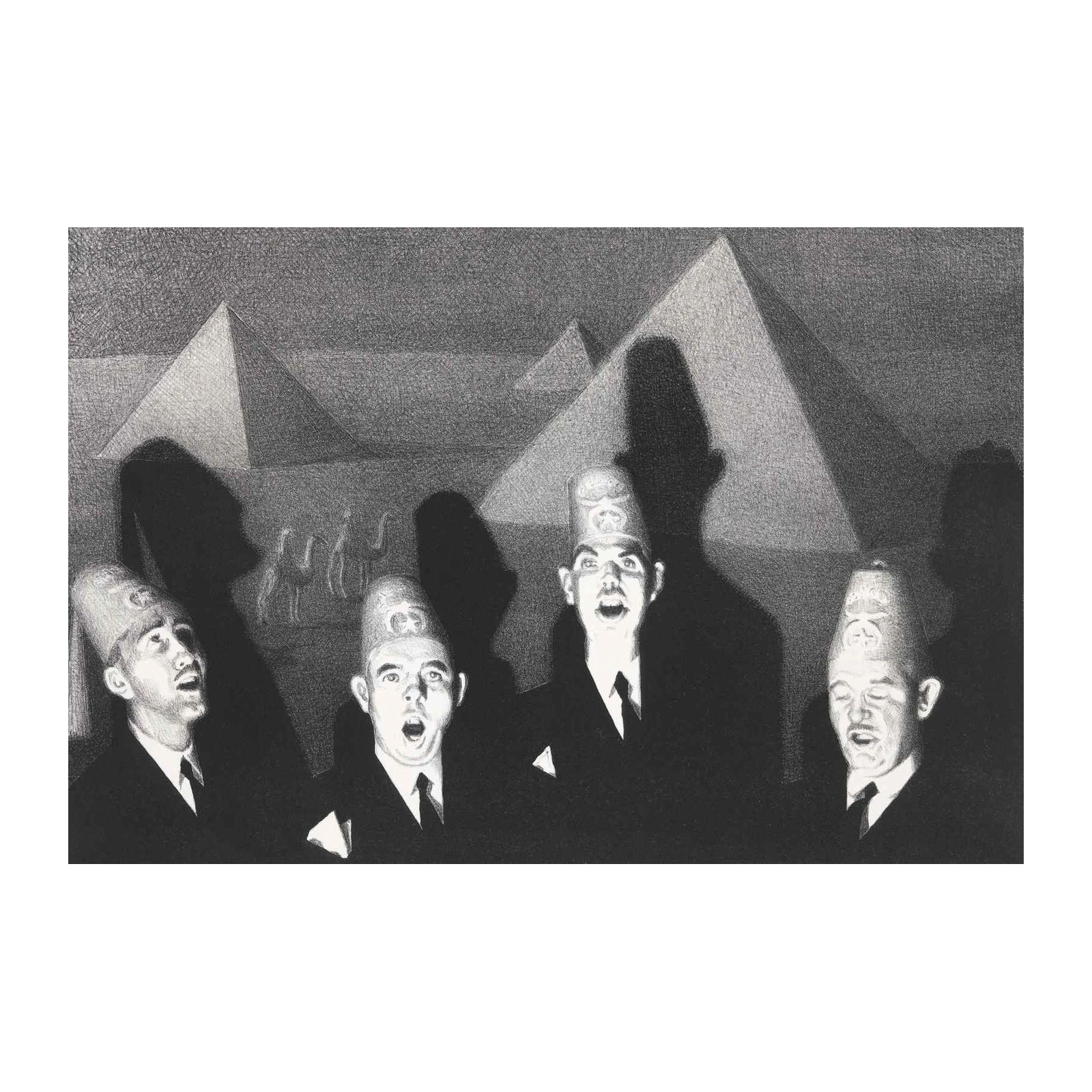 Mystery Pyramids & Figures Wall Art