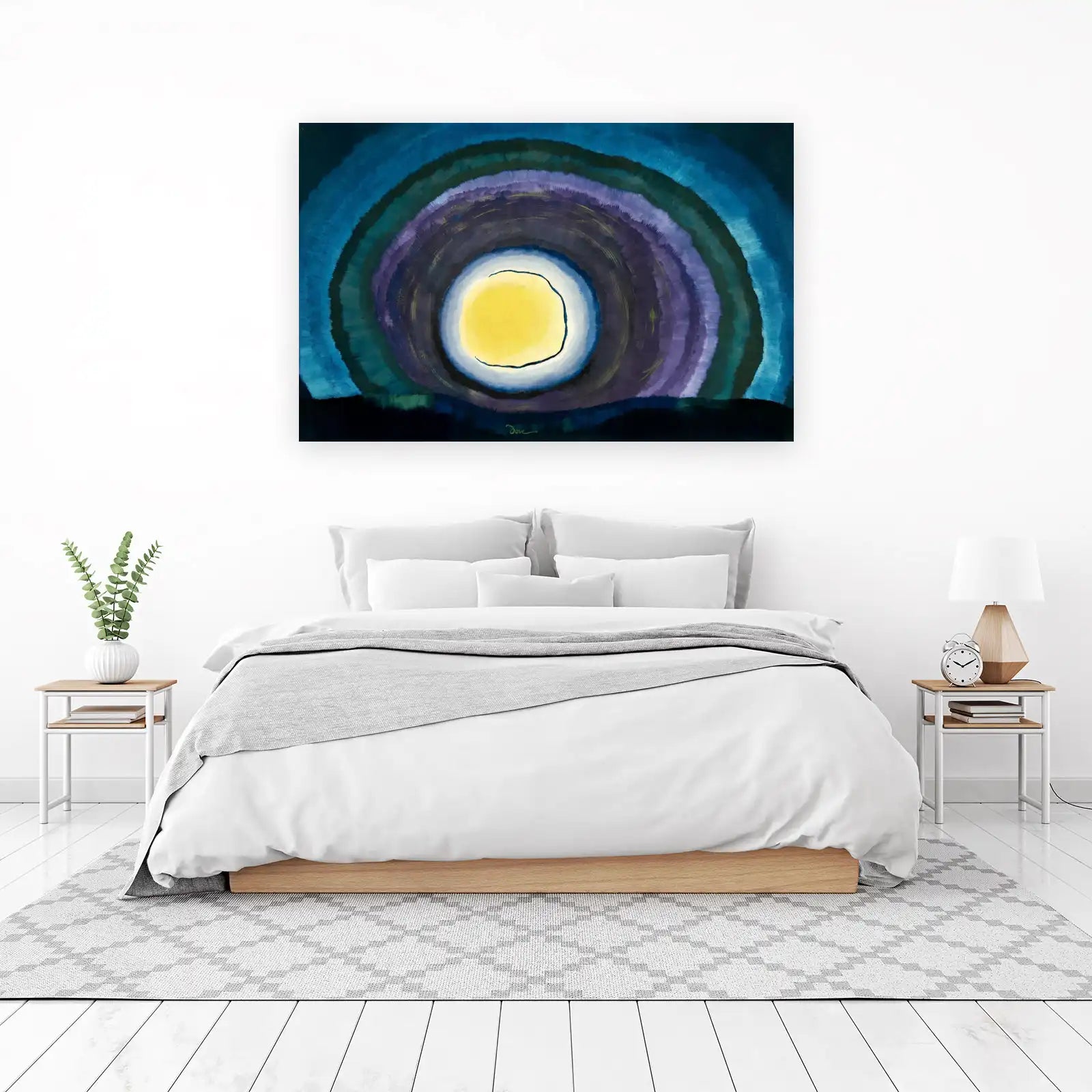 Abstract Sun Radiance Yellow & Blue Wall Art