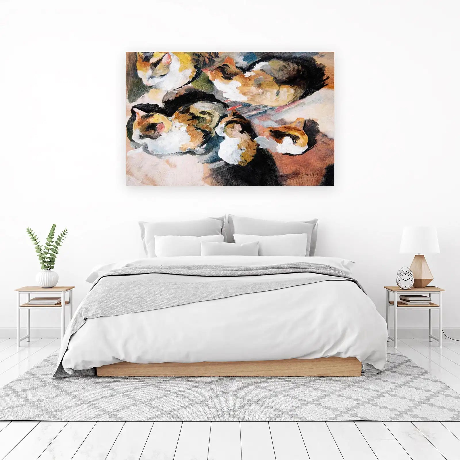 Calico Cats Naptime Art Wall Art