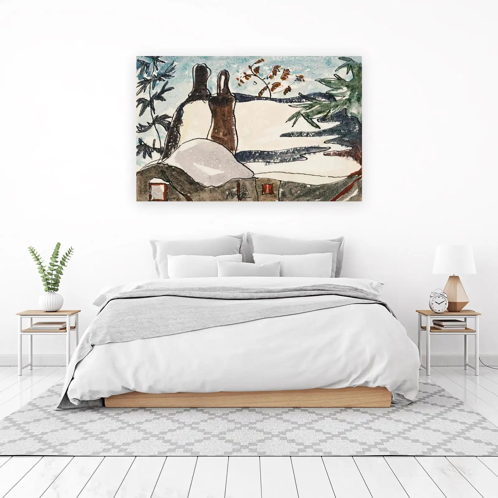 Abstract Winter Landscape Wall Art