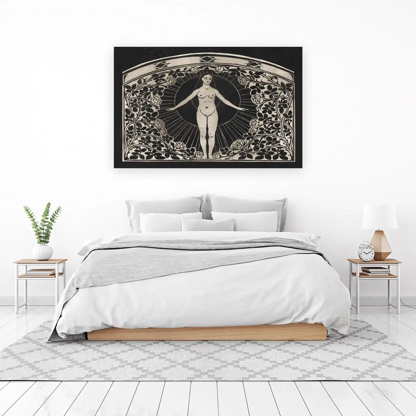 Art Nouveau Nude Rose Arch Wall Art