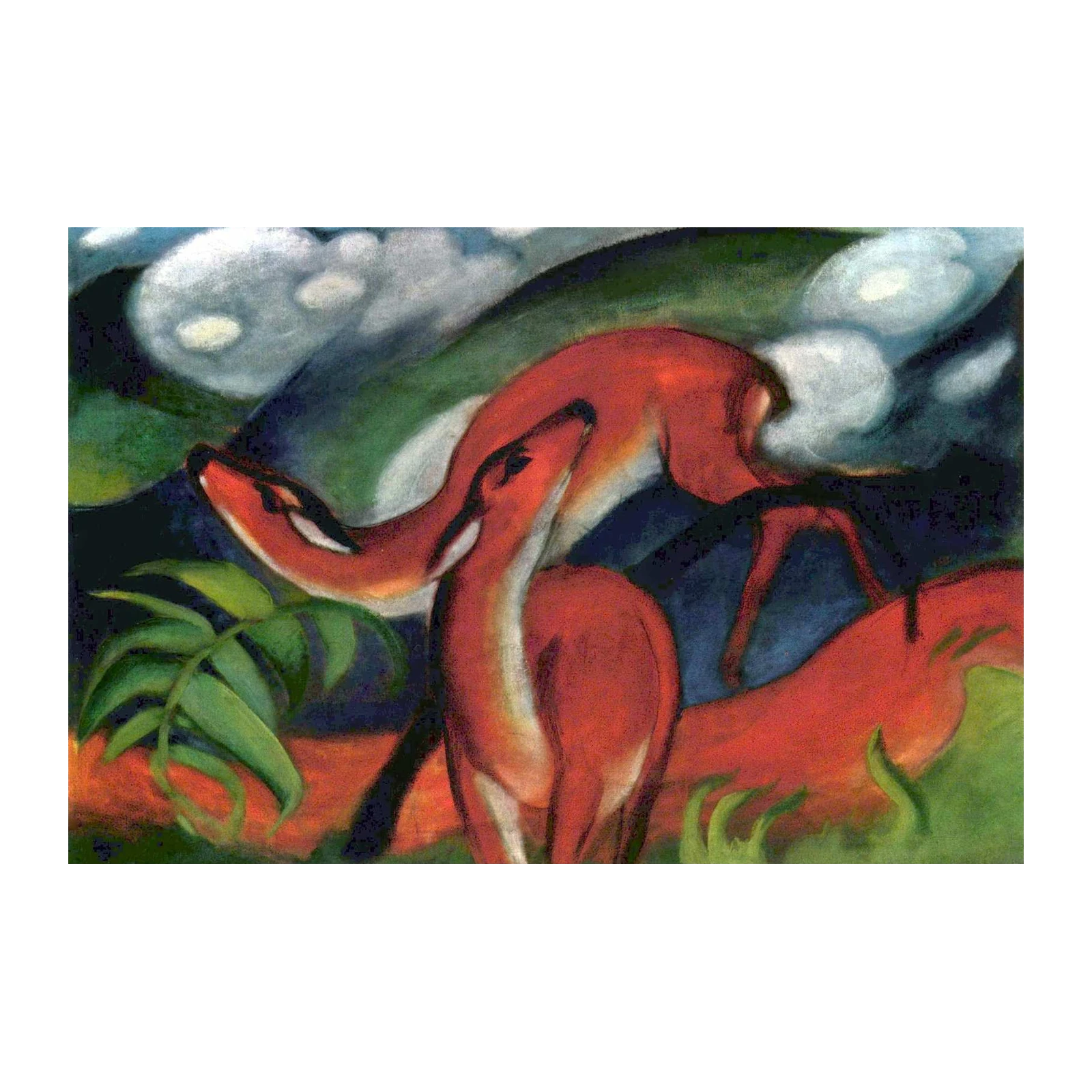 Vibrant Foxes in Nature Wall Art