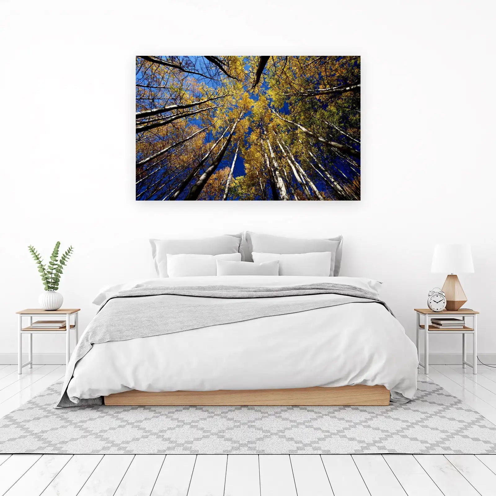 Golden Aspen Forest Canopy Wall Art