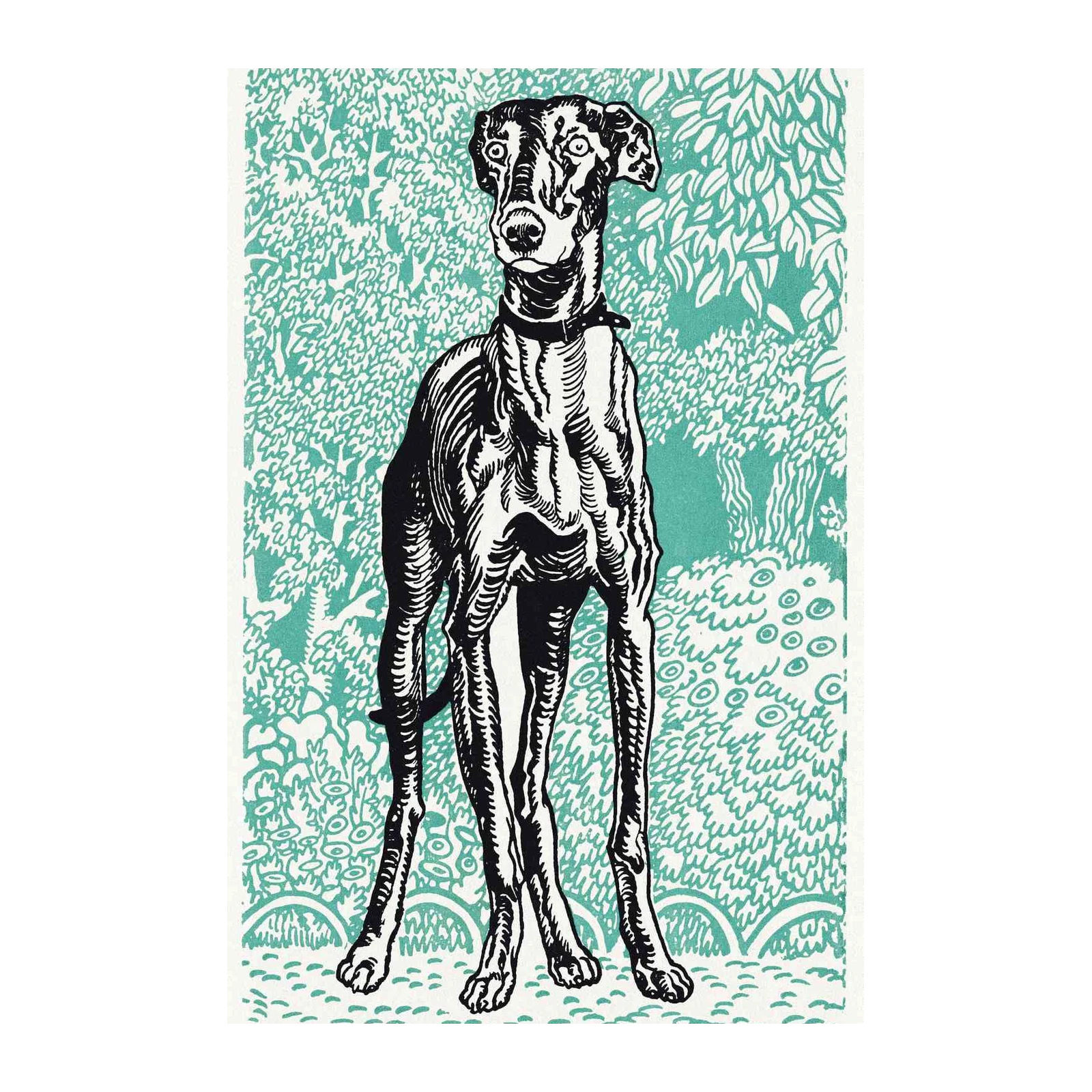Elegant Greyhound Art Wall Art