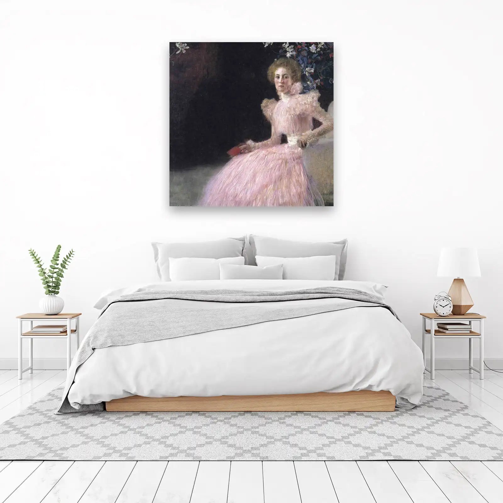 Elegant Pink Dress Portrait Wall Art - Art