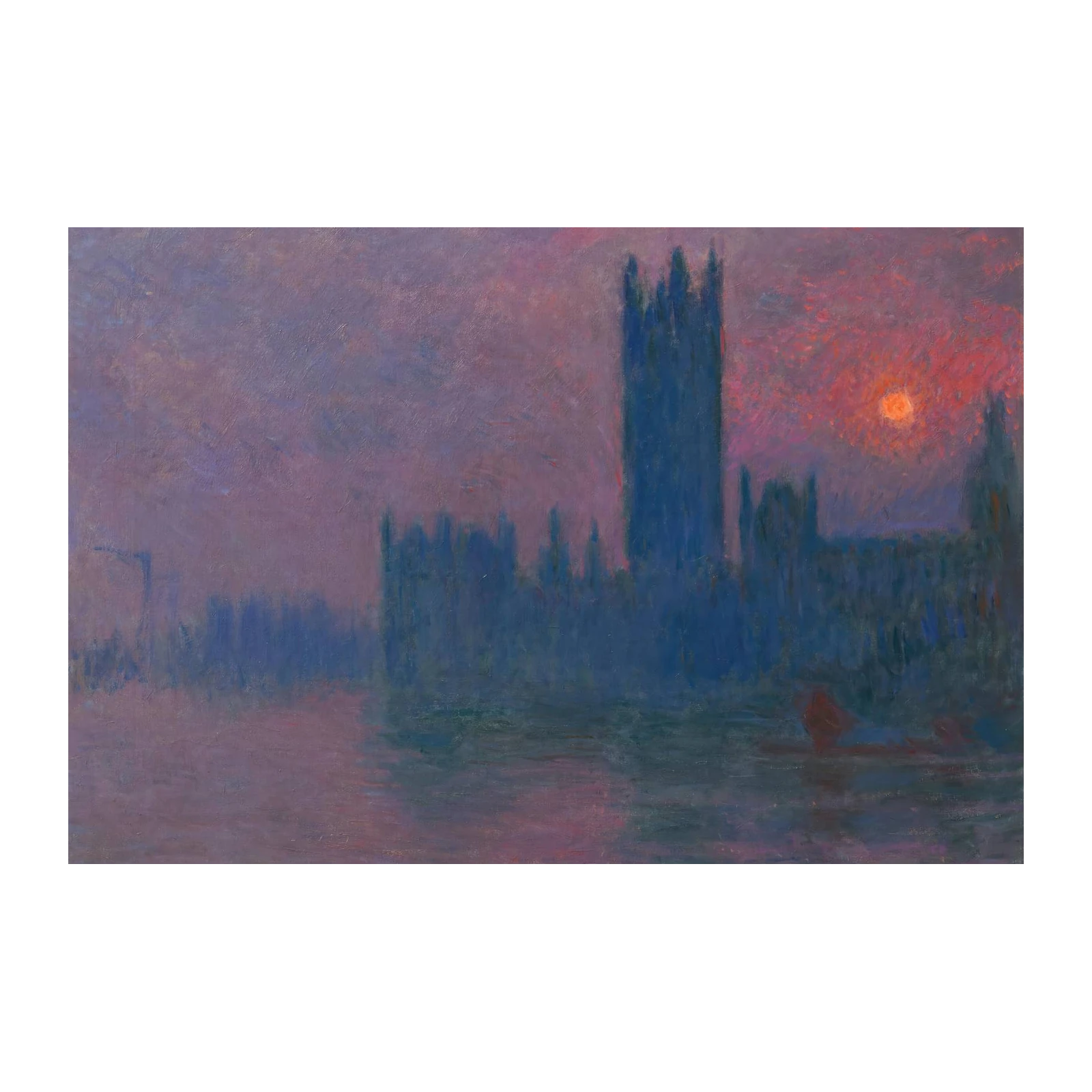 Impressionist London Sunset Wall Art