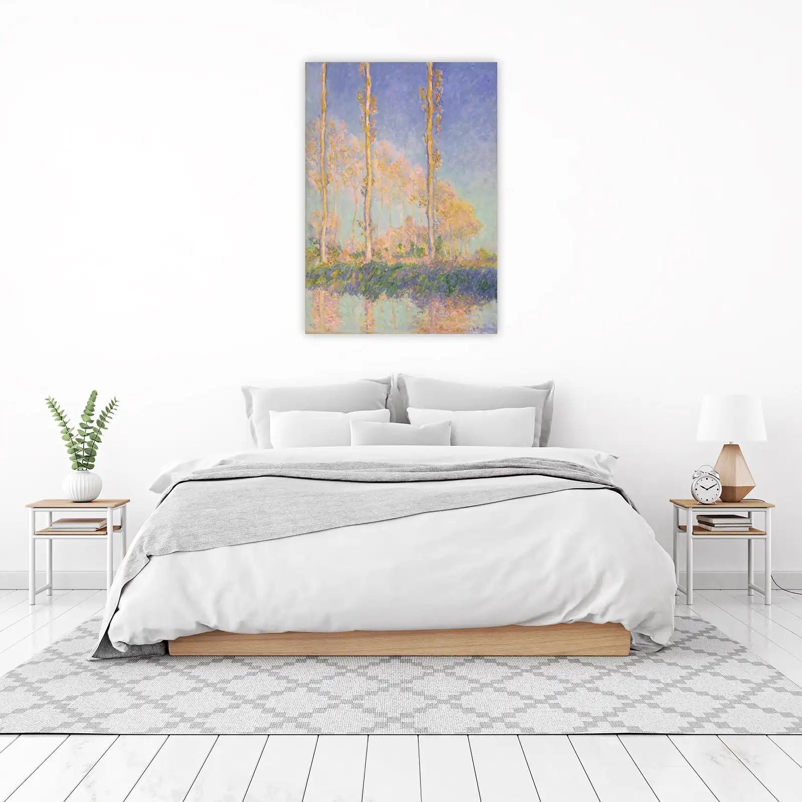 Impressionist Poplars & Reflections Wall Art