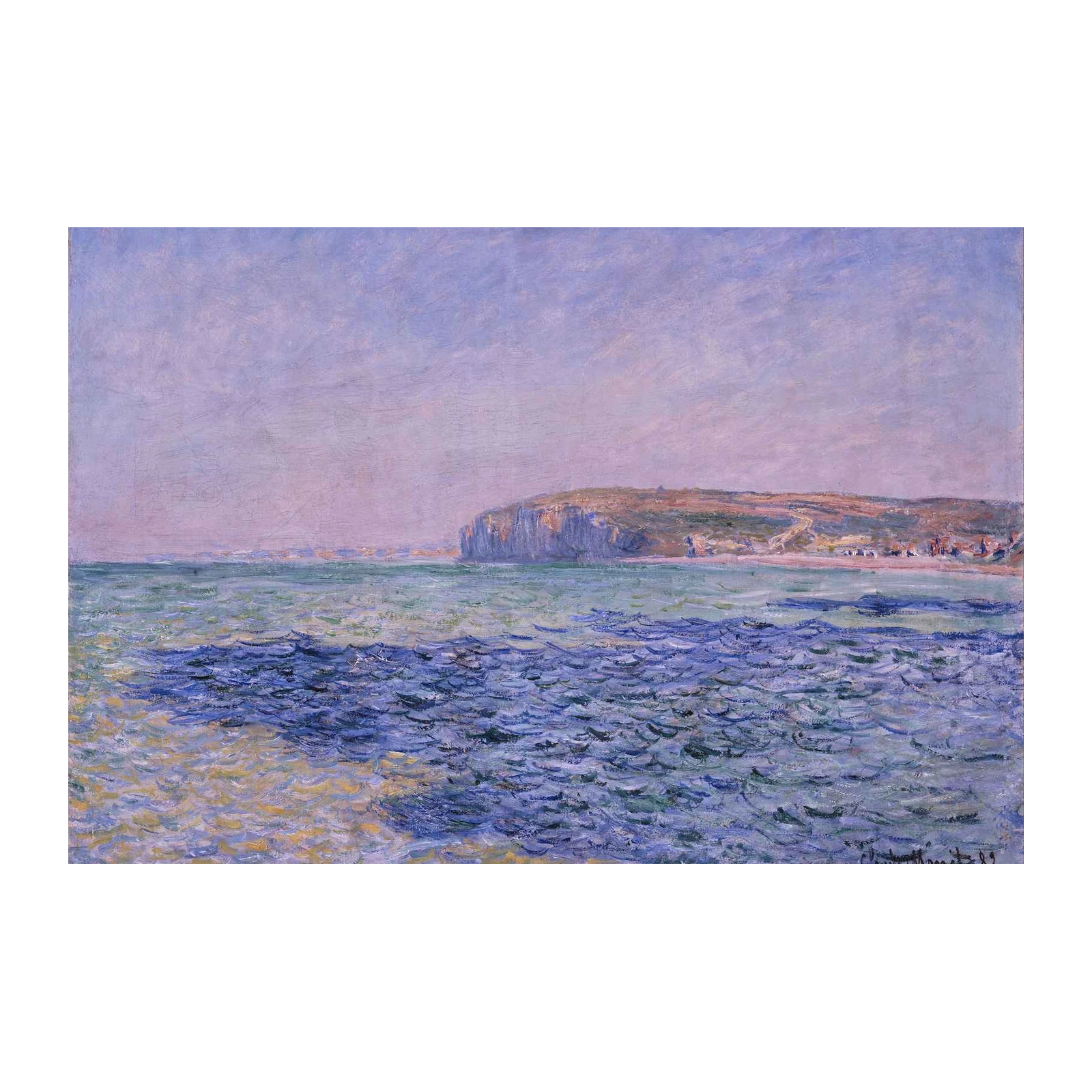 Monet's Seascape: Cliff & Water Wall Art