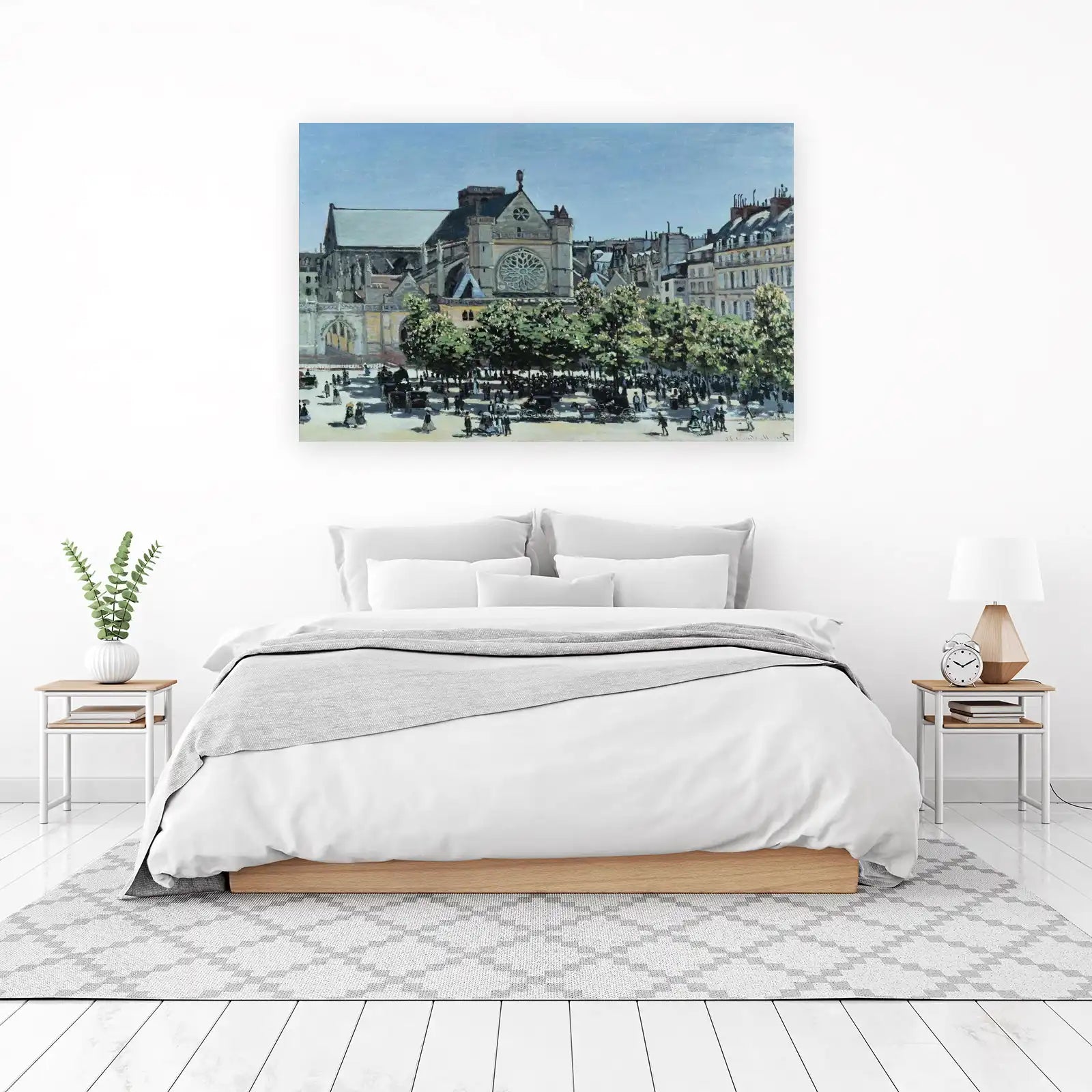 Parisian Square Impressionist Scene Wall Art
