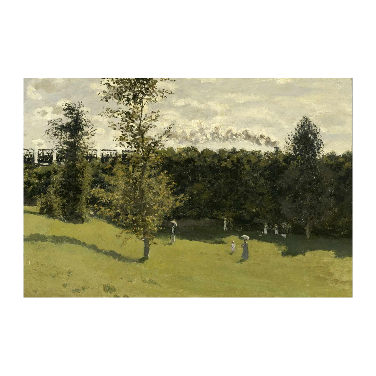 Monet Impressionist Park Scene Wall Art