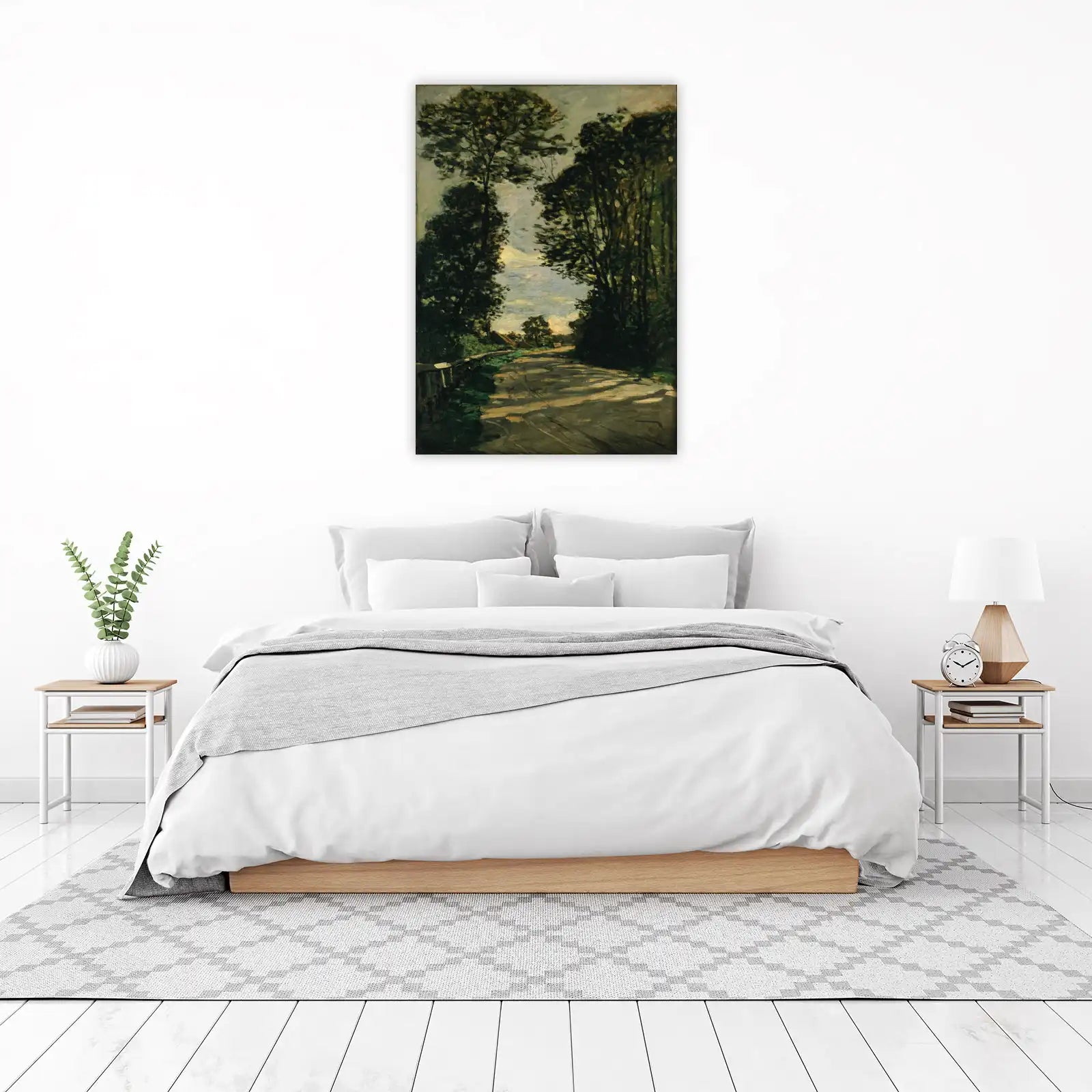 Impressionist Country Road Trees Wall Art