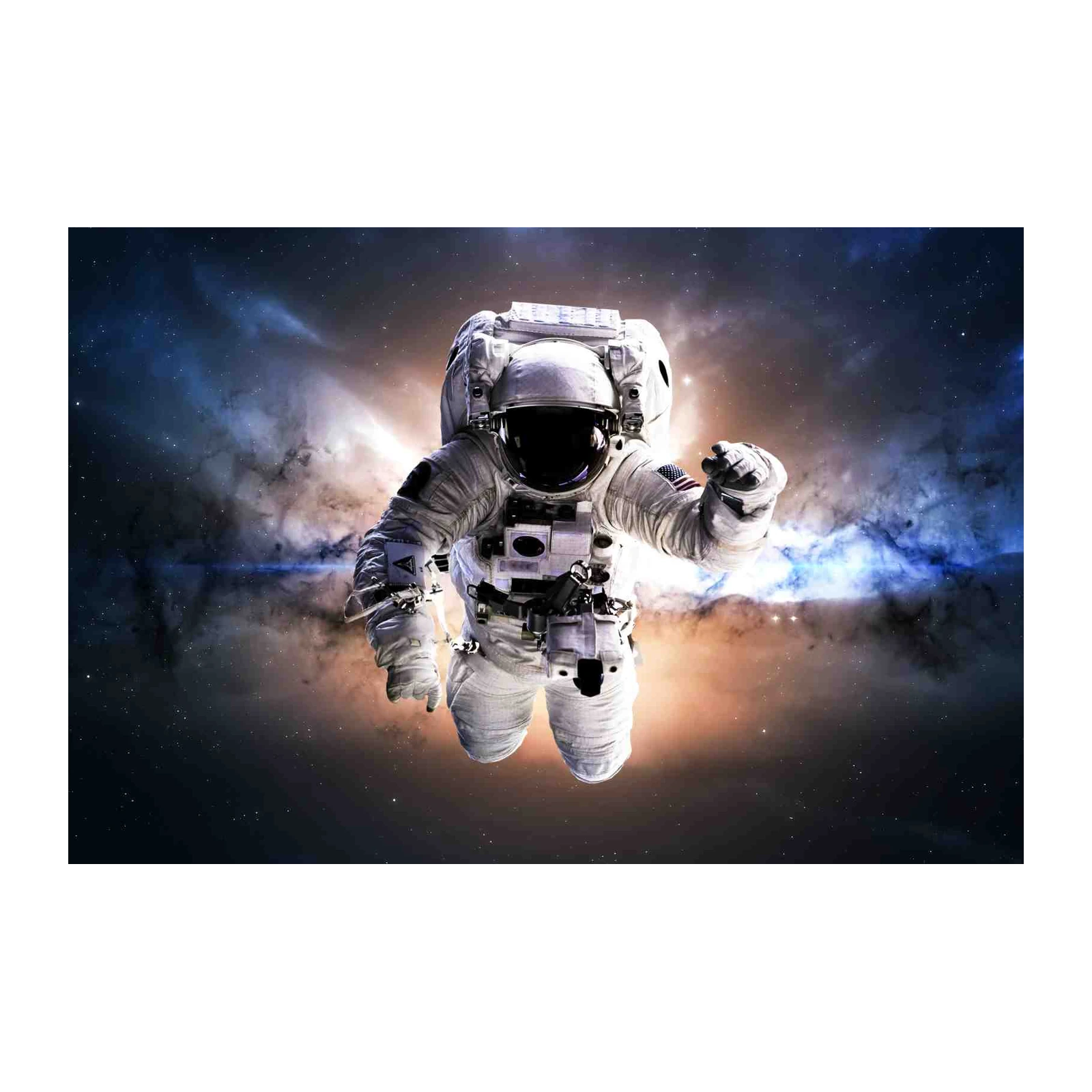 Astronaut in Space Nebula Wall Art