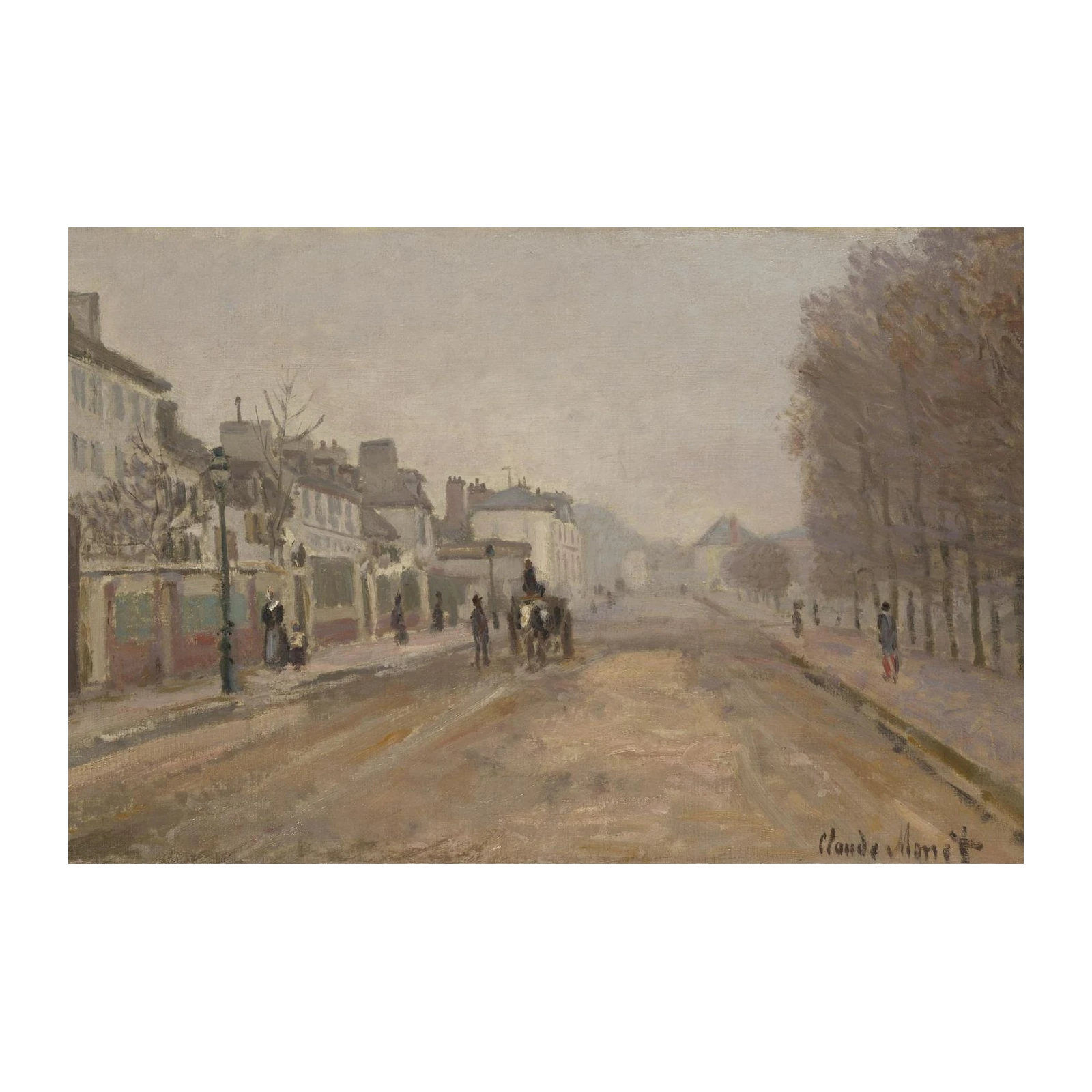 Parisian Street Scene Claude Monet Wall Art