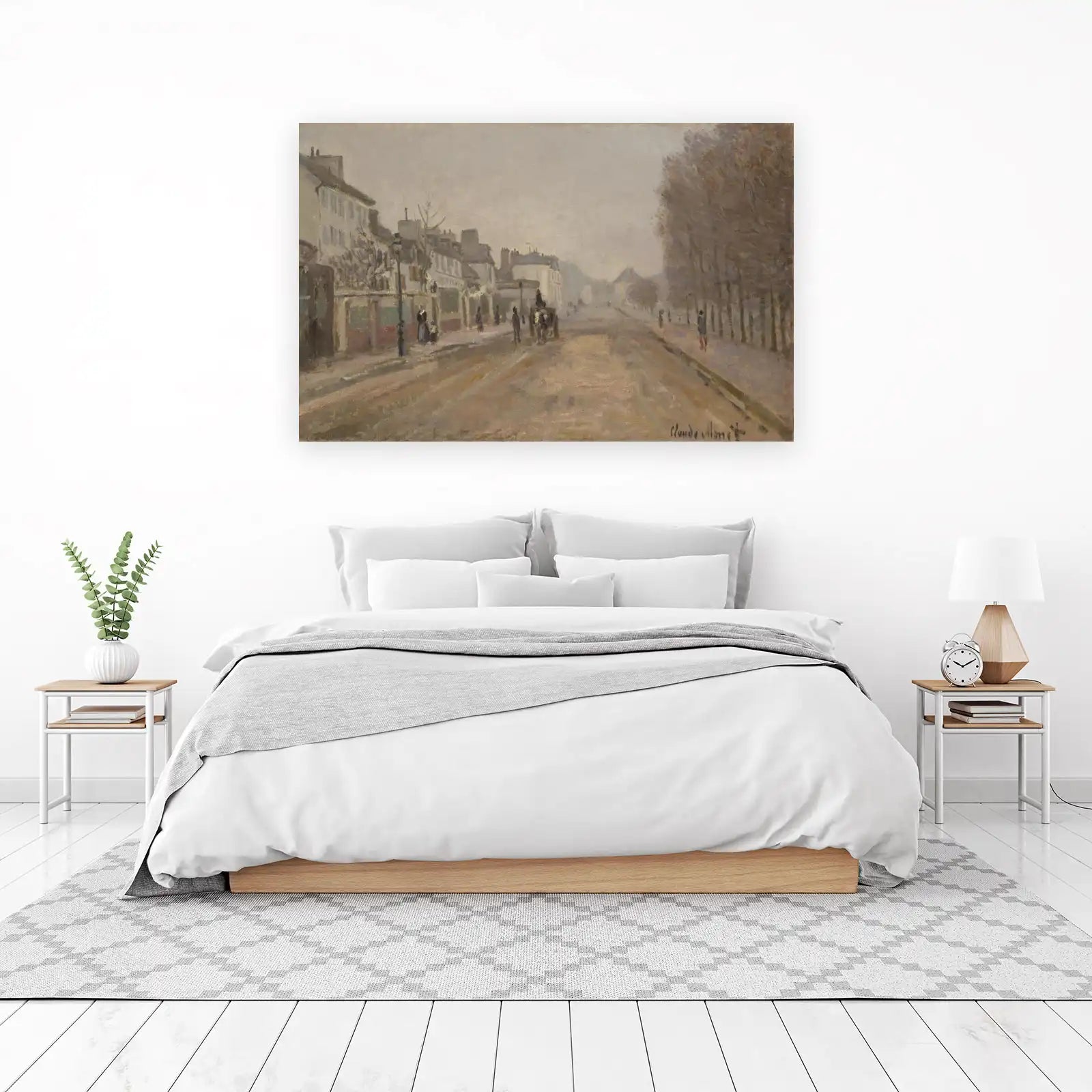 Parisian Street Scene Claude Monet Wall Art