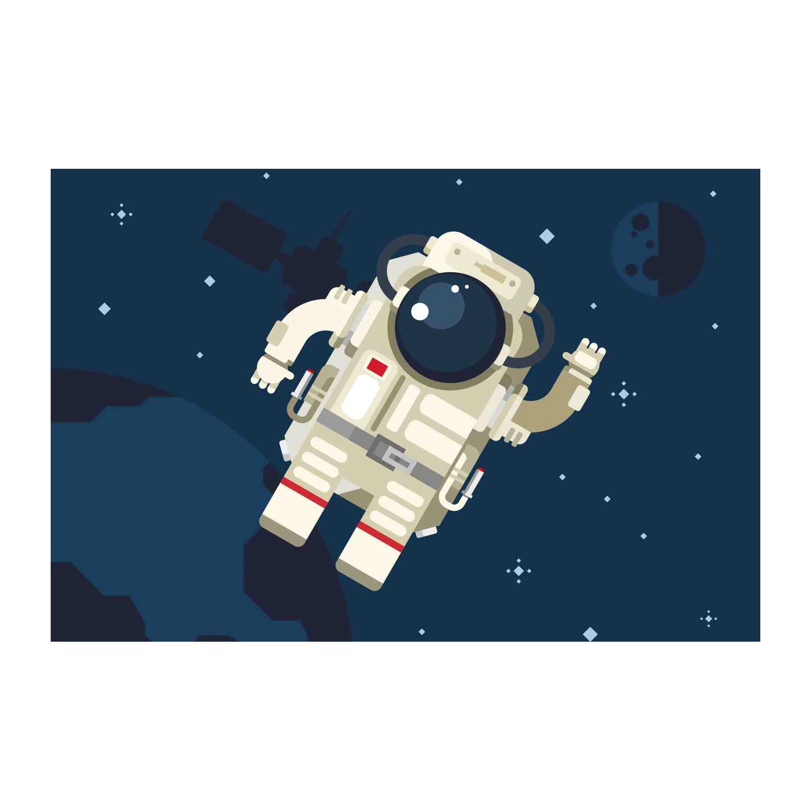 Astronaut Exploring Space Wall Art