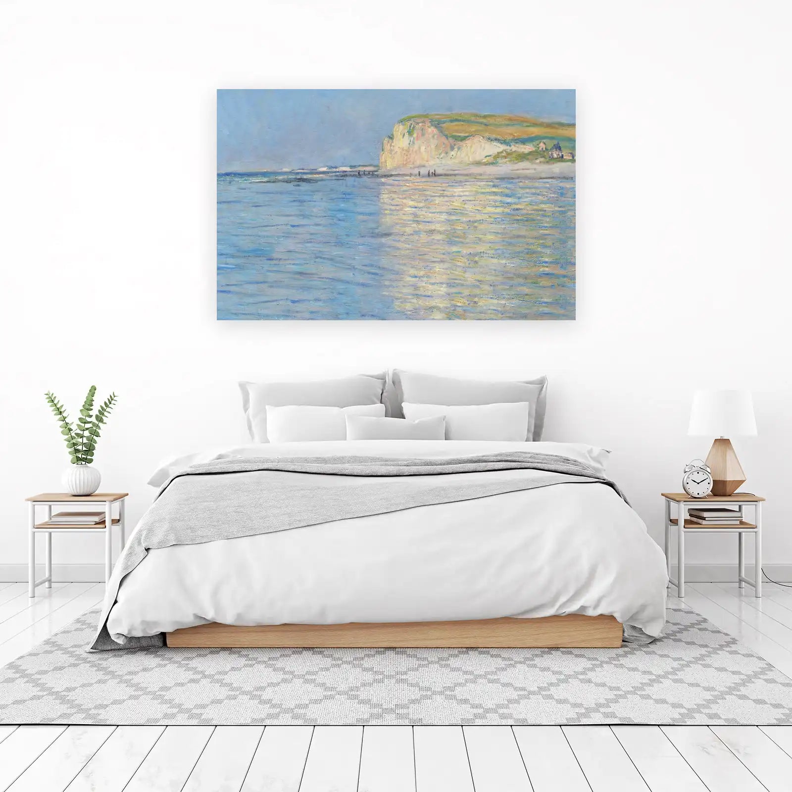 Coastal Cliff Beach Reflection Wall Art