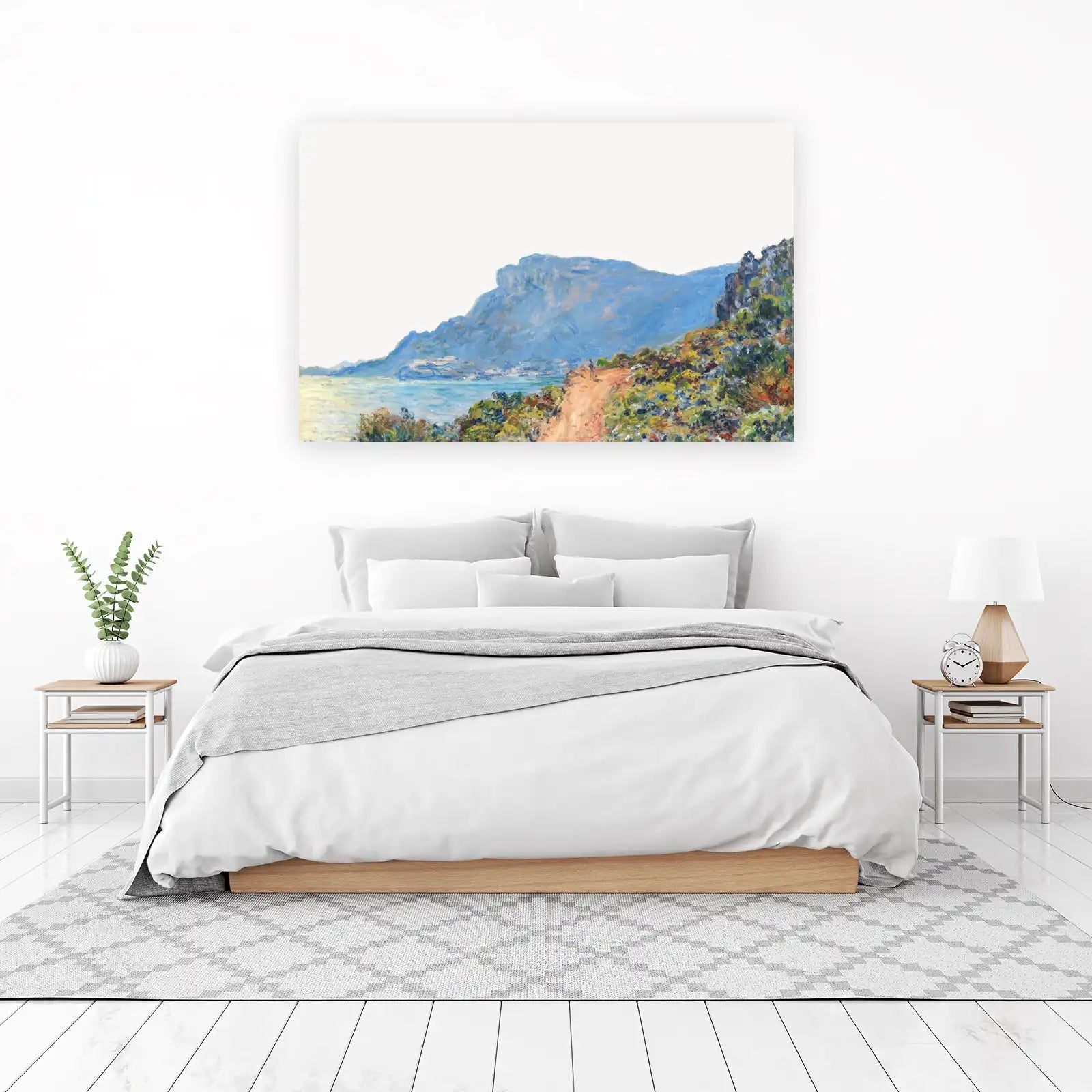 Impressionist Coastal Mountain Landscape Wall Art