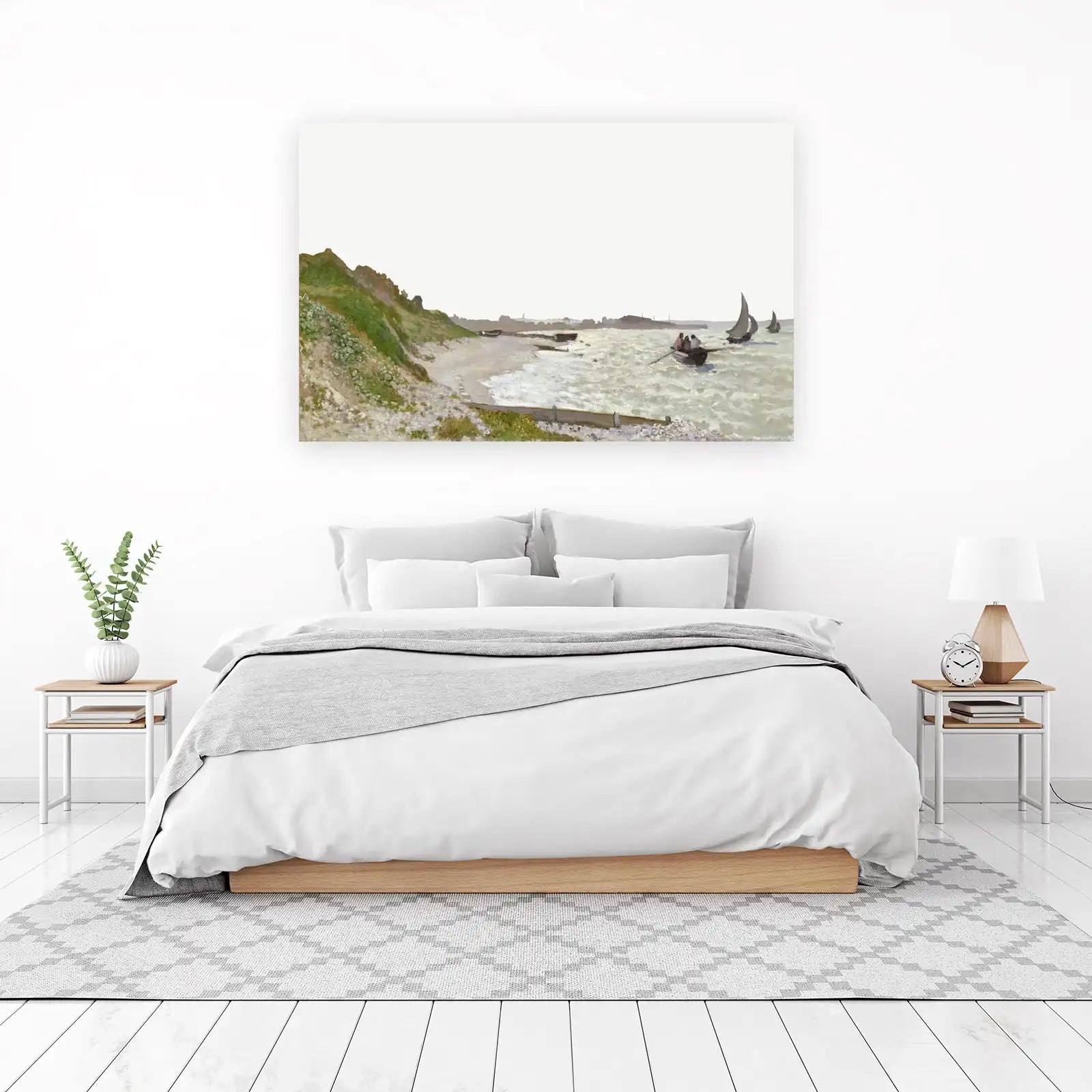 Coastal Serenity Sailboats & Shoreline Wall Art