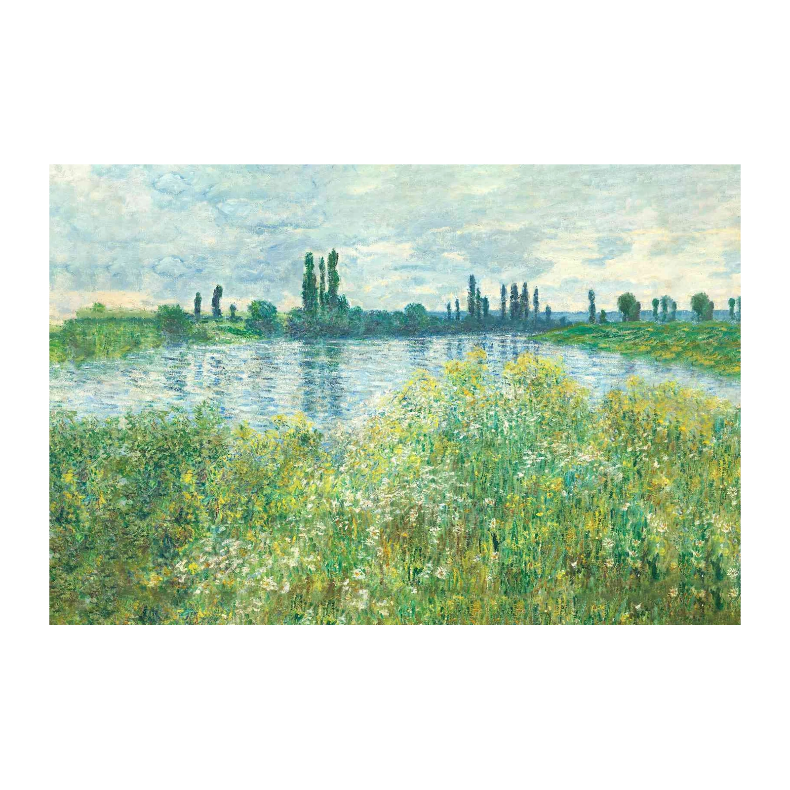 Serene River Landscape Impressionist Wall Art