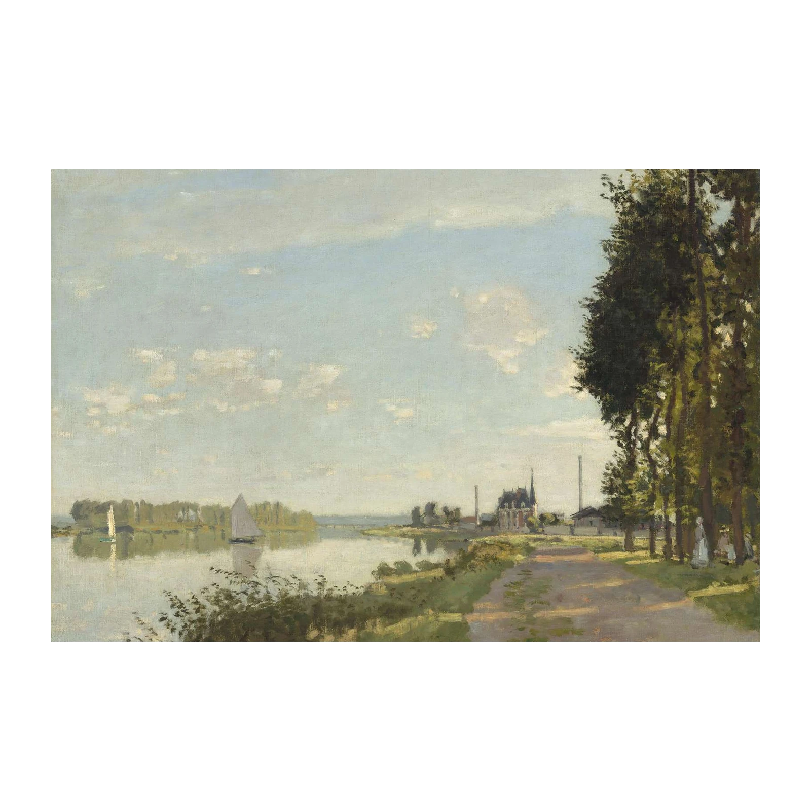 Serene River Landscape Monet Wall Art