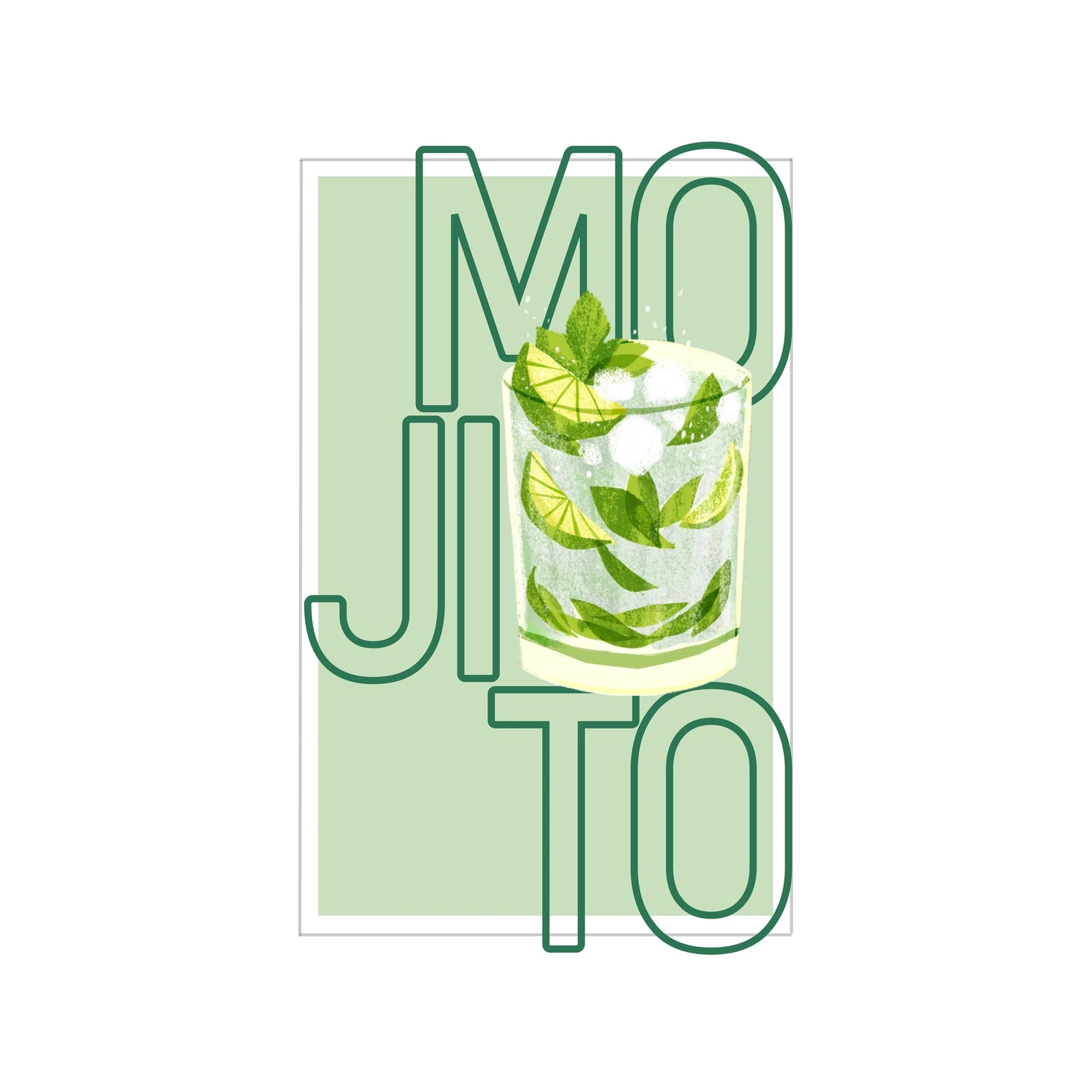 Refreshing Mojito Cocktail Art Wall Art
