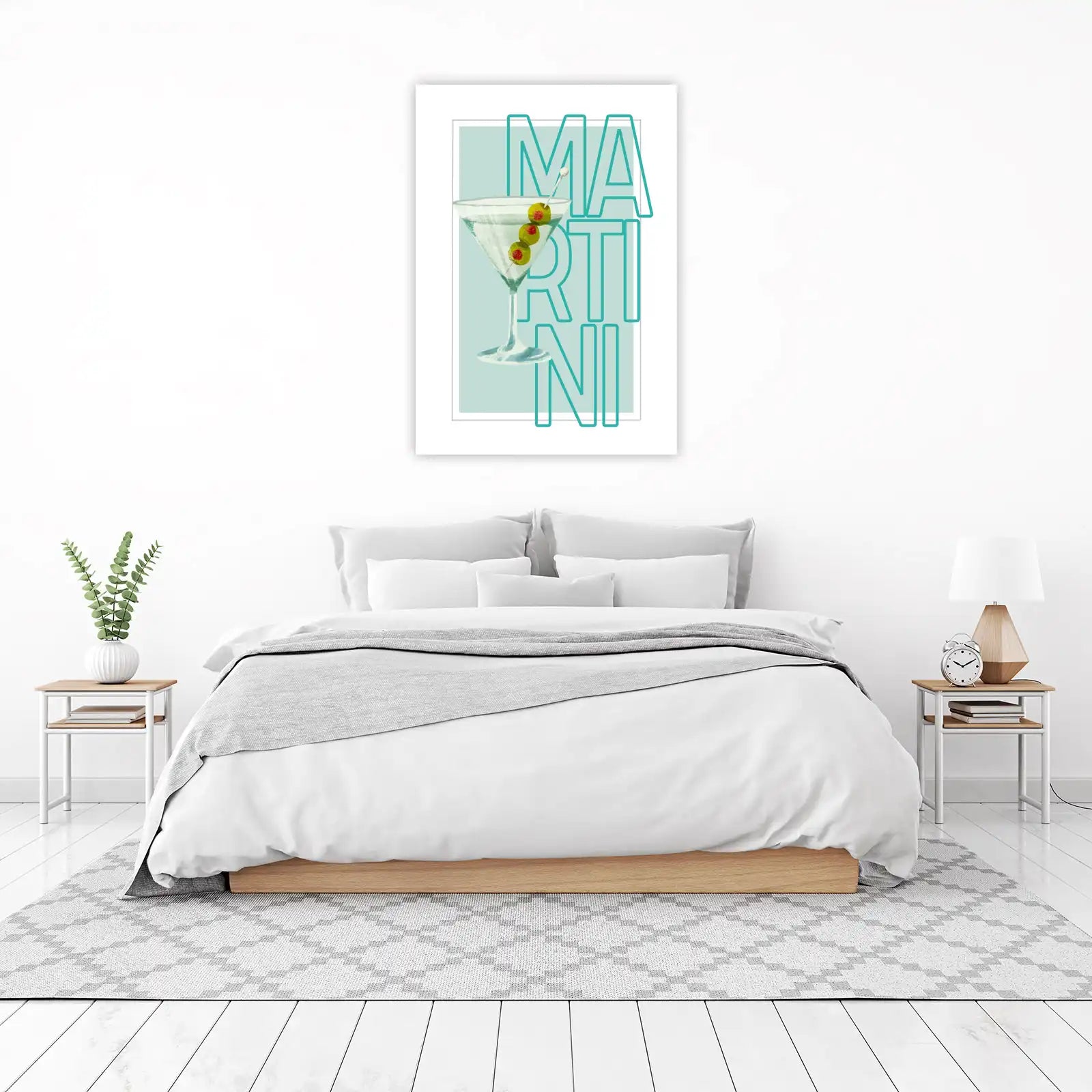 Modern Martini Cocktail Art Wall Art