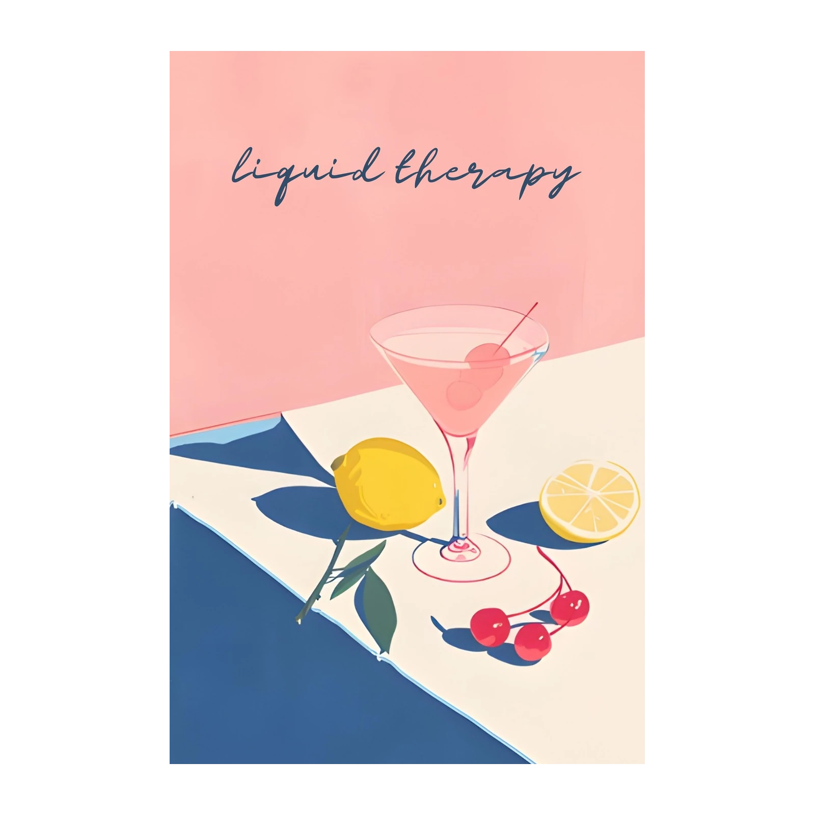 Liquid Therapy Cocktail Art Wall Art