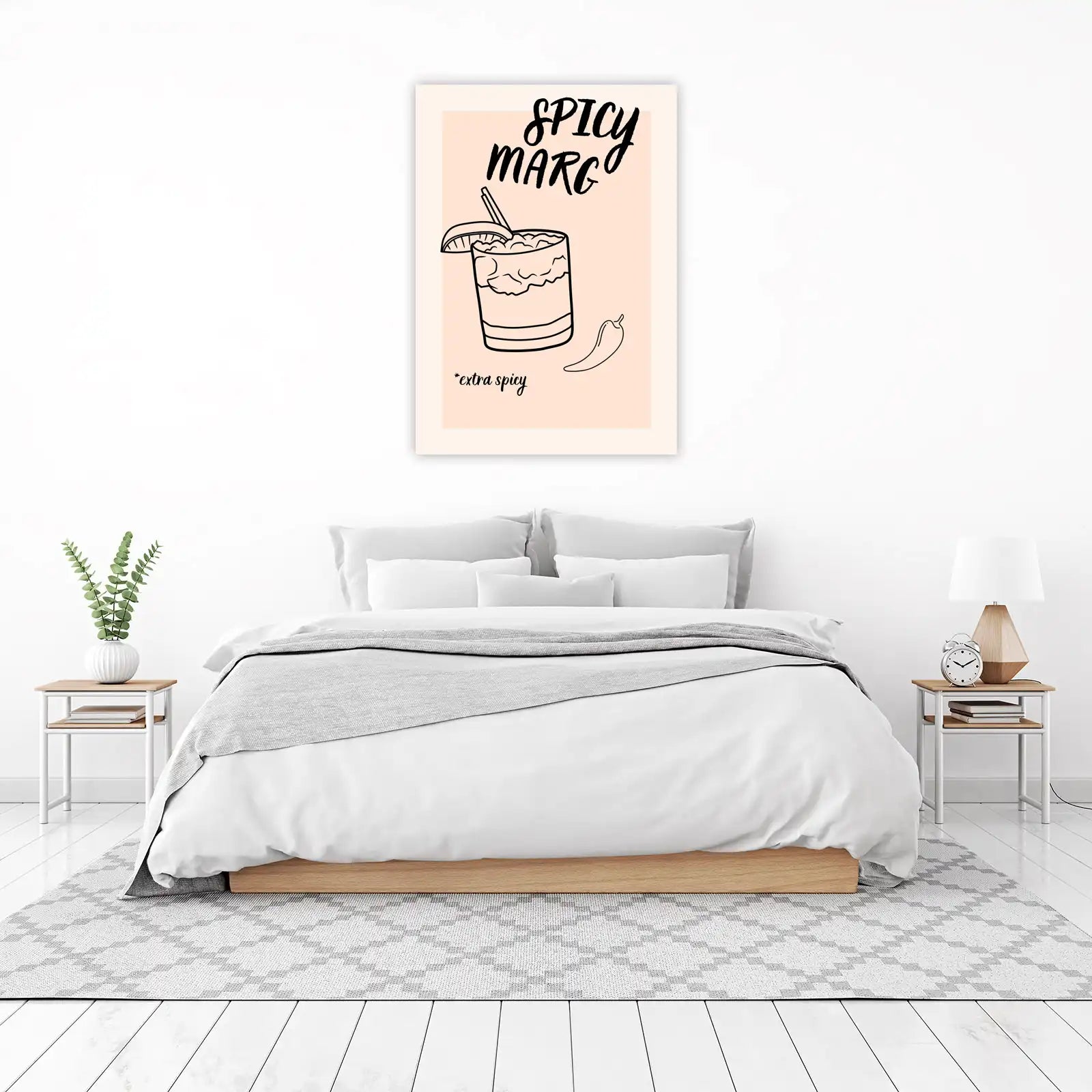 Spicy Margarita Minimalist Line Art Wall Art