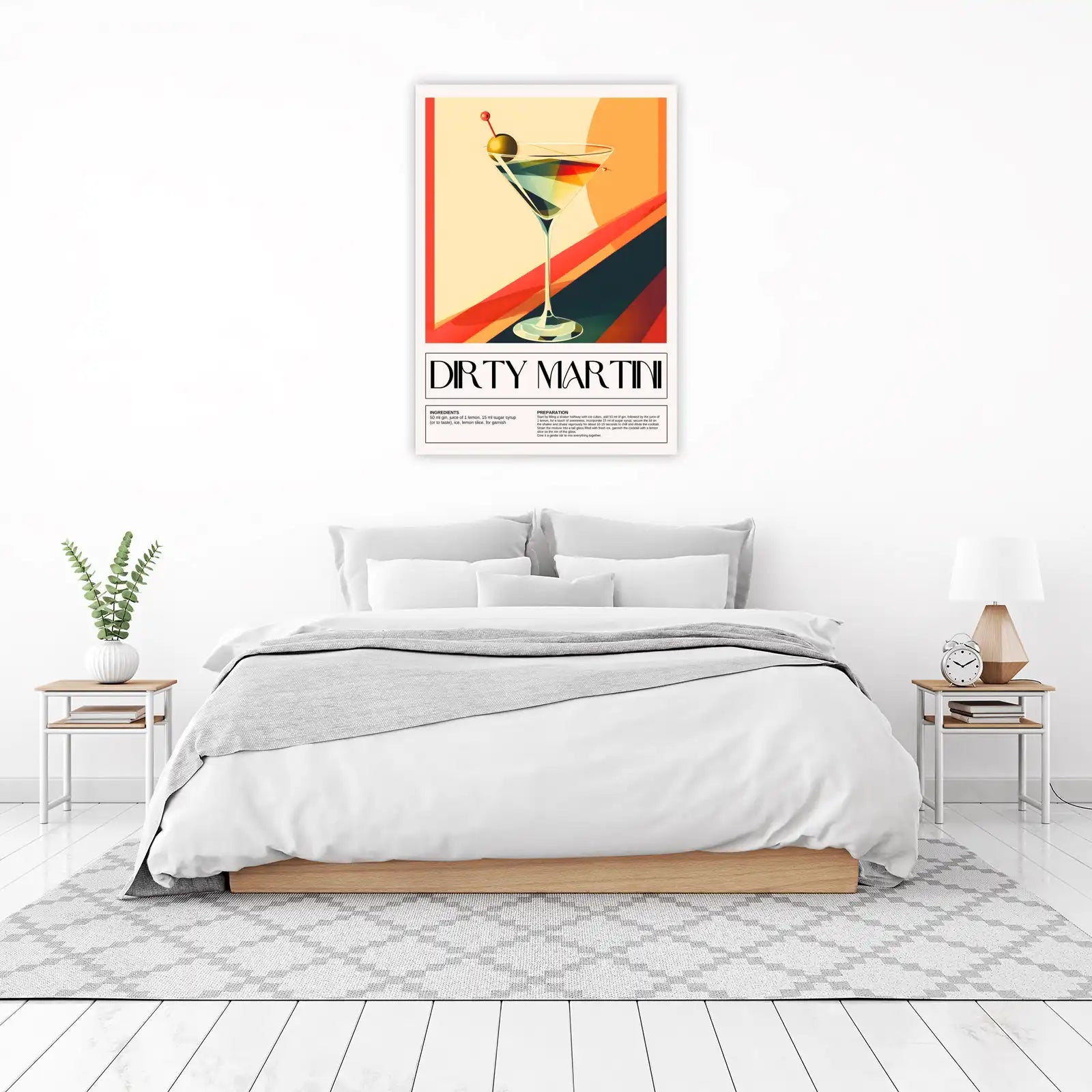Retro Martini Cocktail Art Wall Art