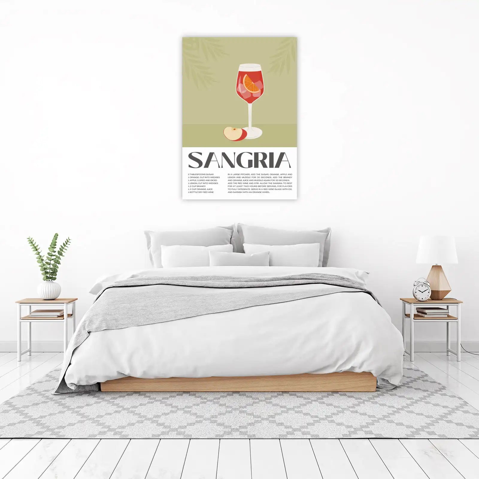 Refreshing Sangria Recipe Minimalist Wall Art