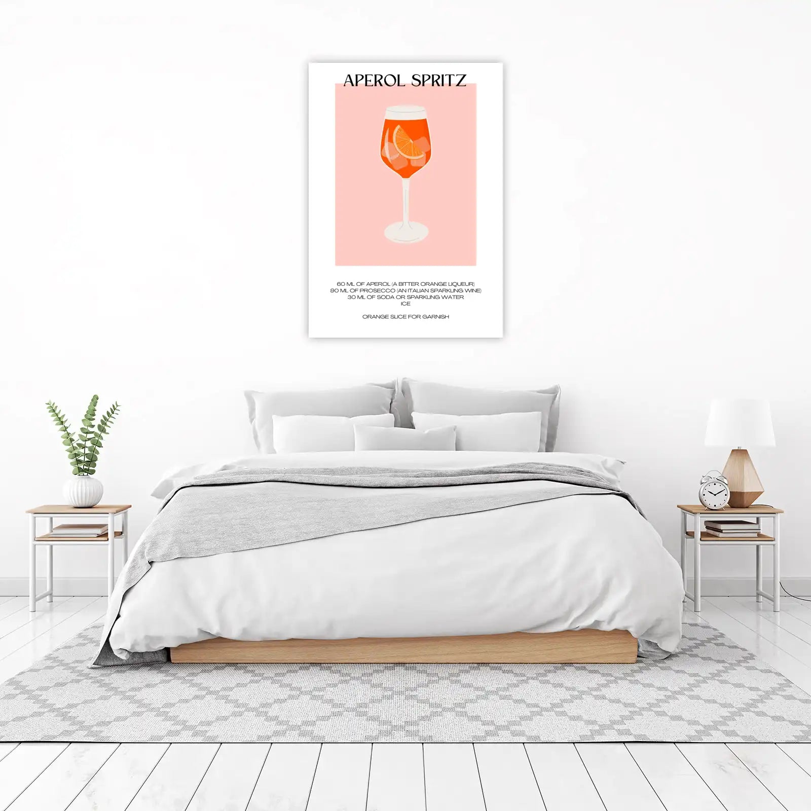 Aperol Spritz Recipe Minimalist Wall Art