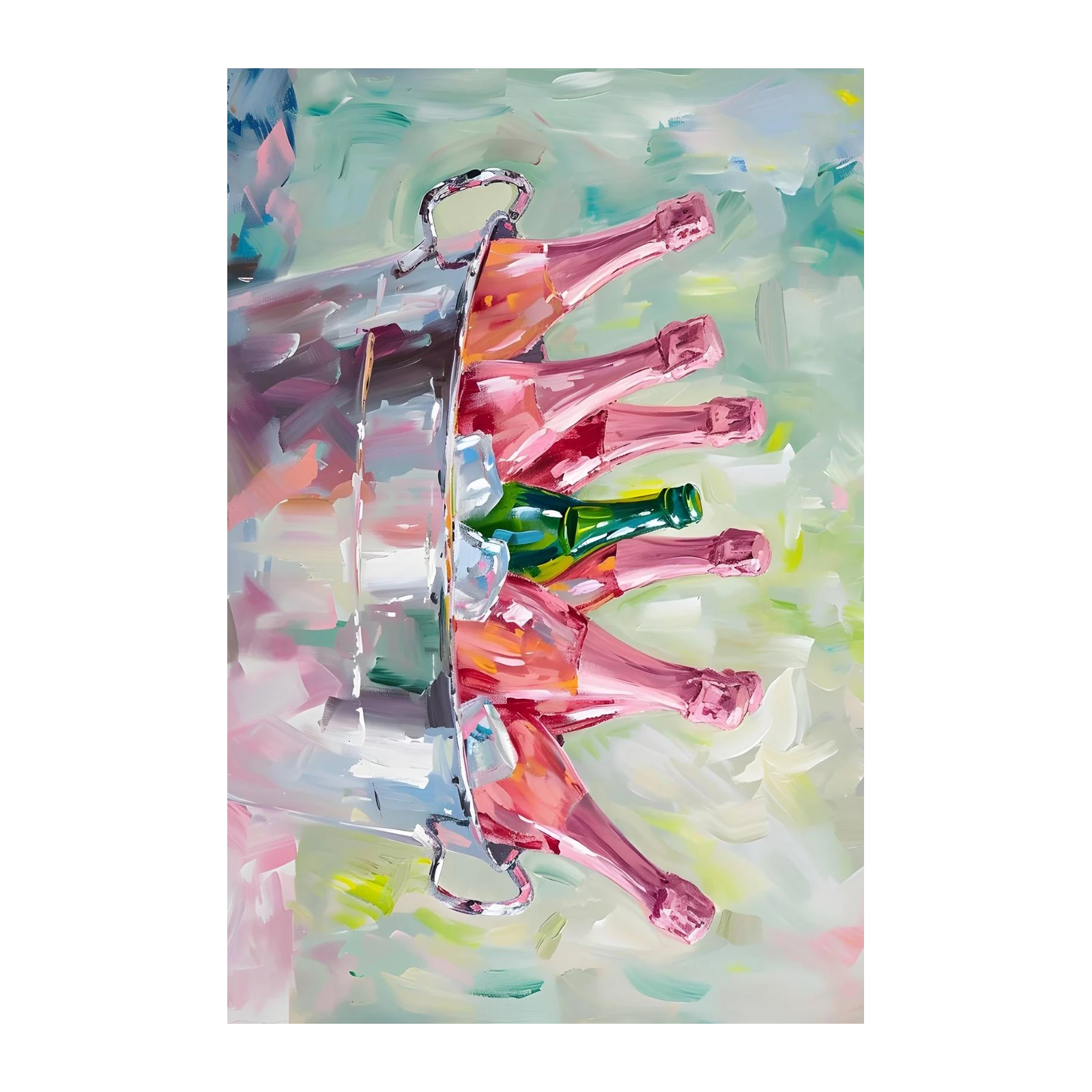 Champagne Celebration Abstract Wall Art