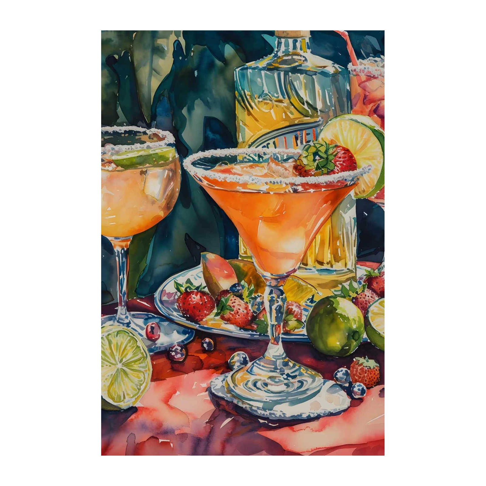 Vibrant Cocktail Summer Fiesta Wall Art