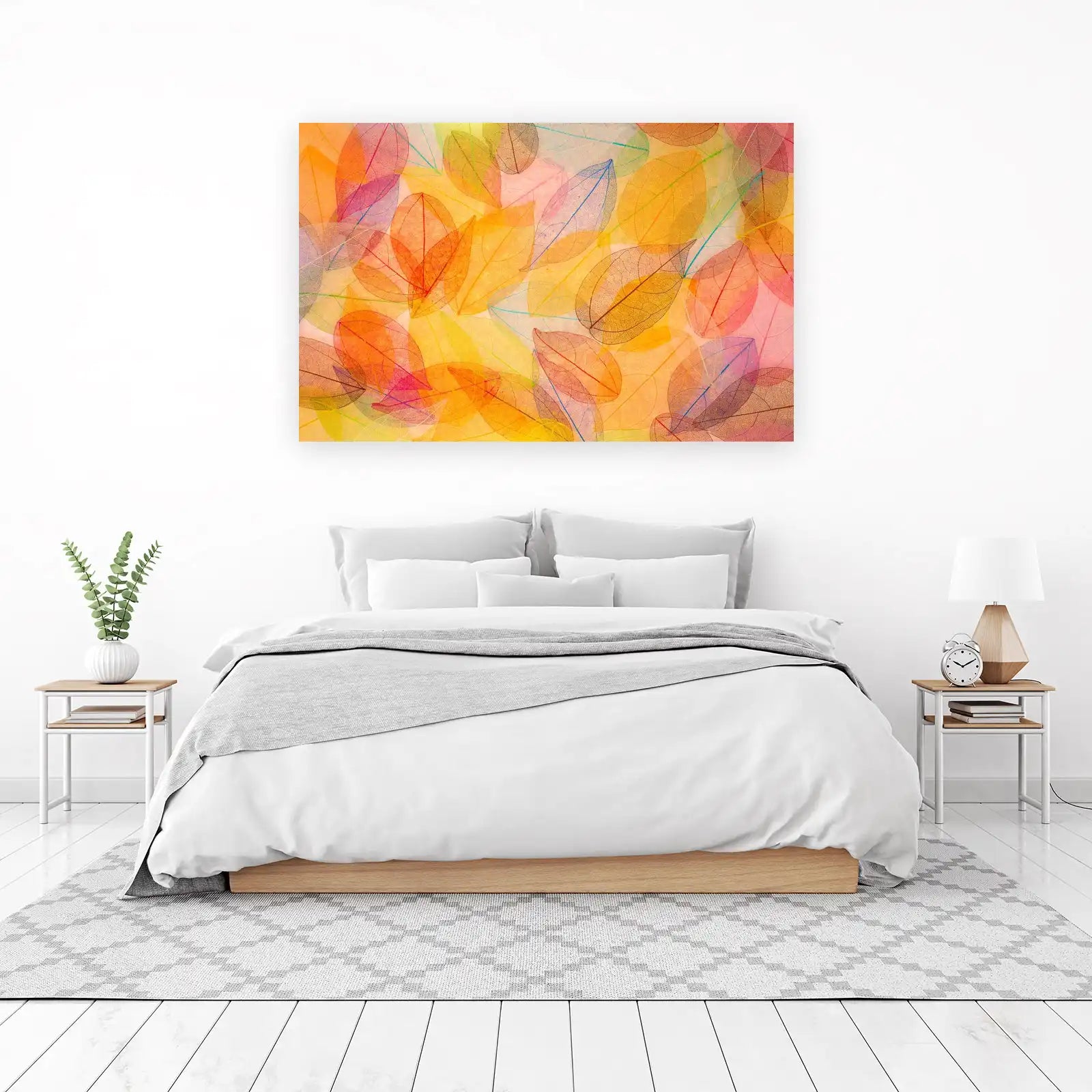 Vibrant Skeleton Leaves Wall Art Wall Art