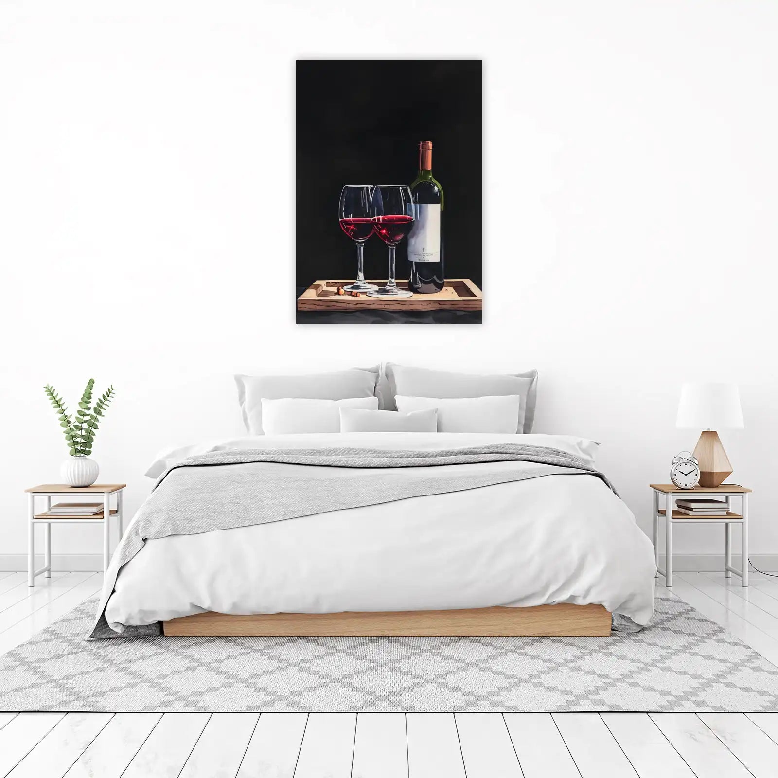 Elegant Red Wine & Bottle Wall Art