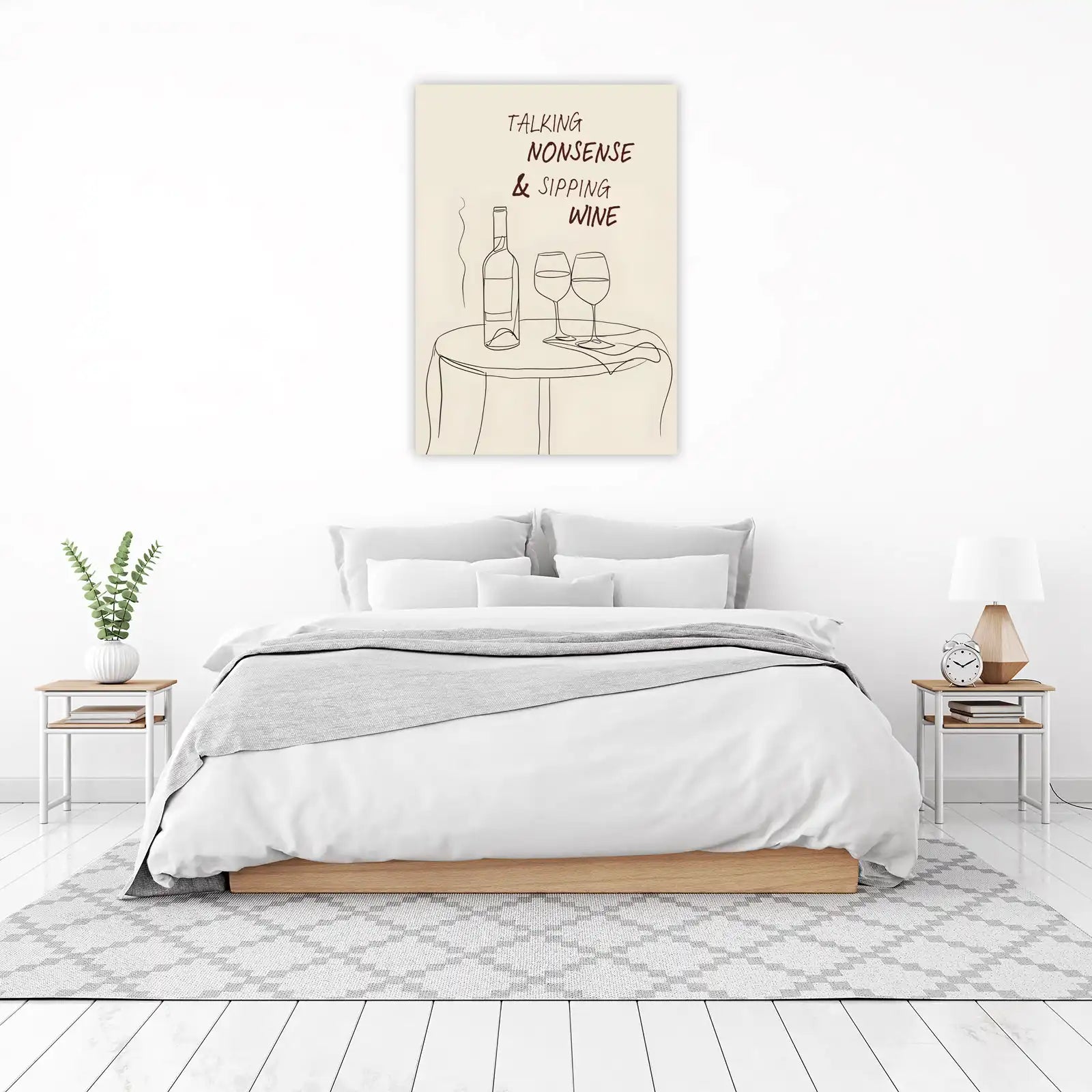 Talking Nonsense & Sipping Wine Minimalist Wall Art
