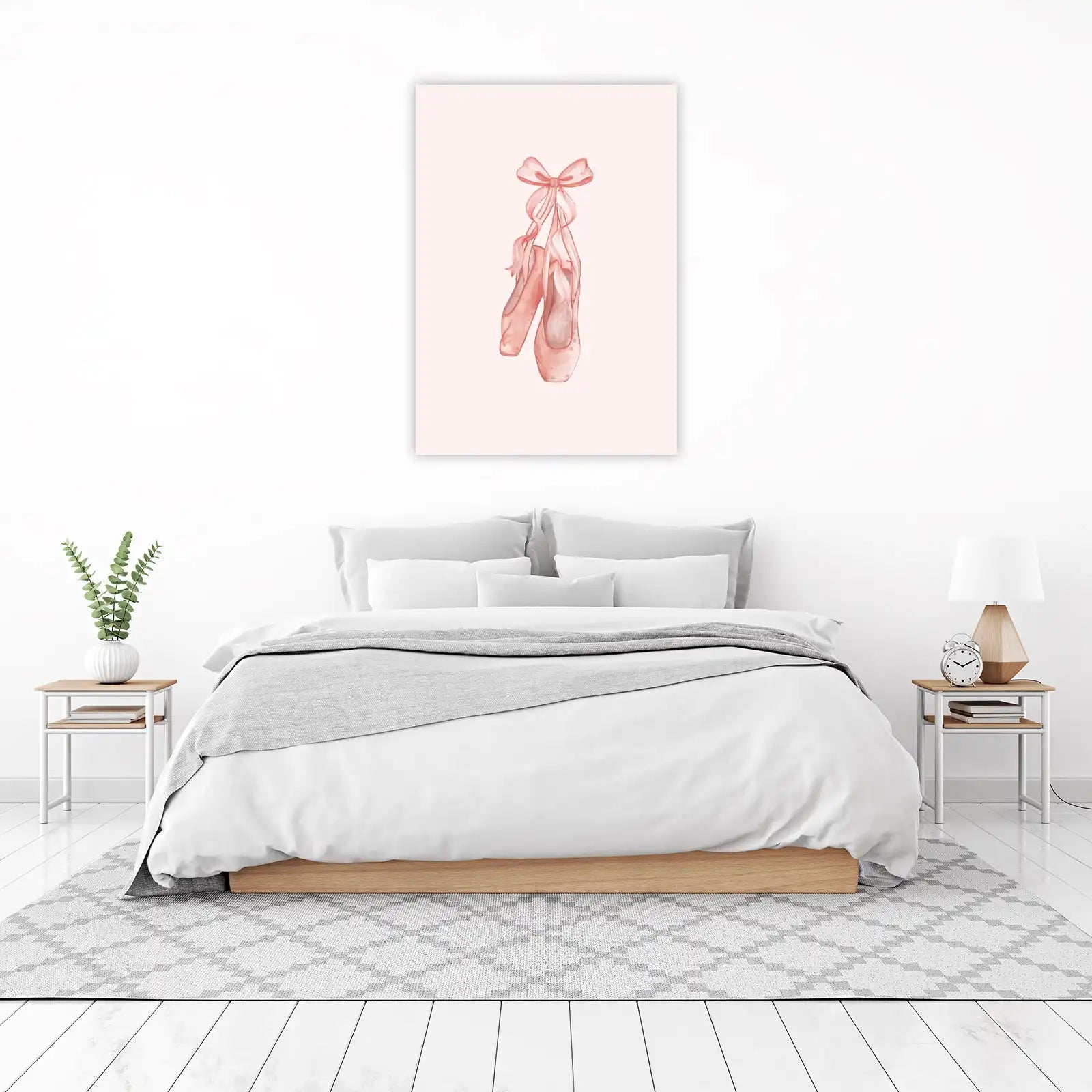 Elegant Pink Ballet Slippers Wall Art
