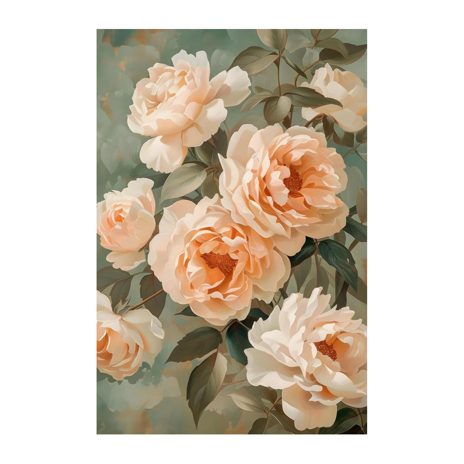 Blush Peony Garden Floral Wall Art