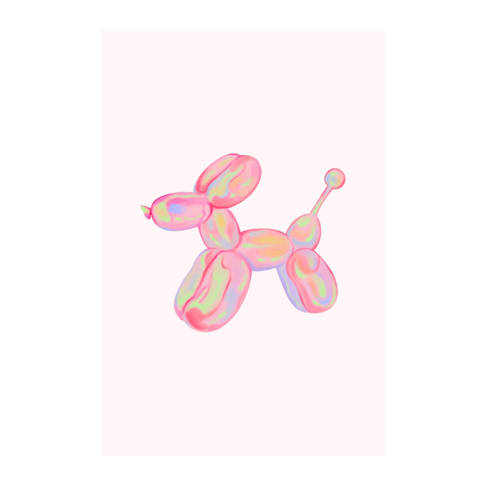 Whimsical Balloon Dog Art Wall Art