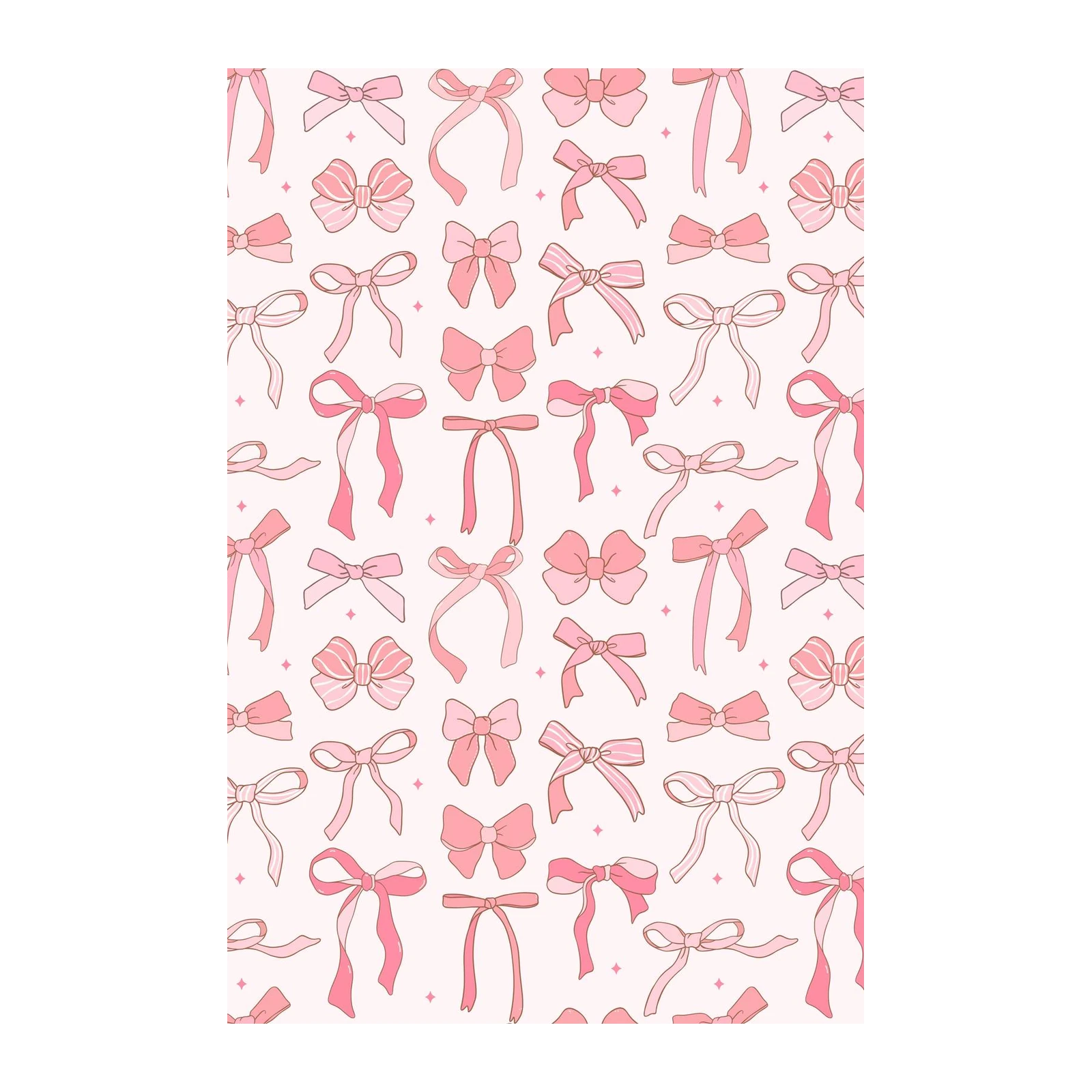 Kawaii Pink Bows Aesthetic Wall Art