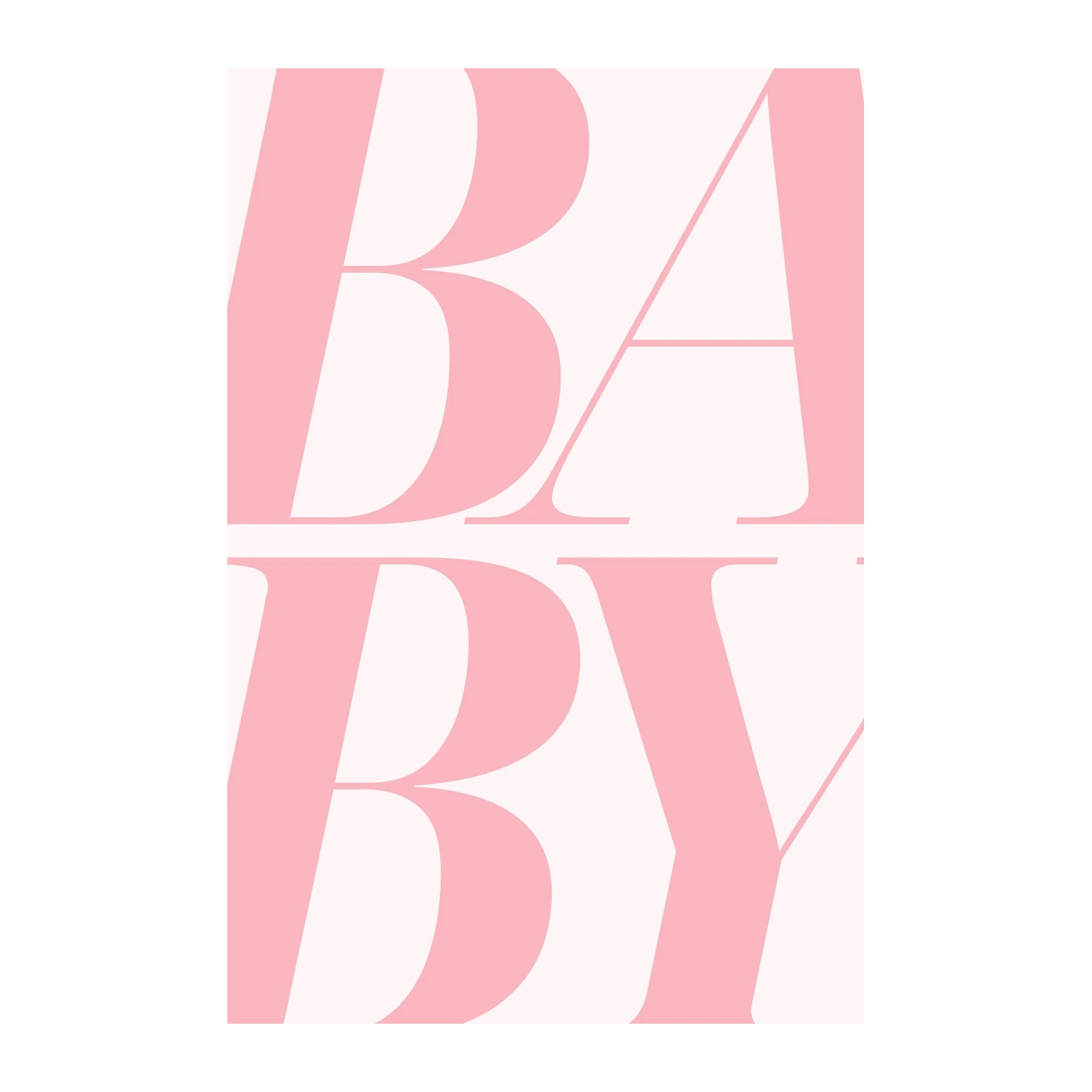 Chic Pink BABY Typography Wall Art