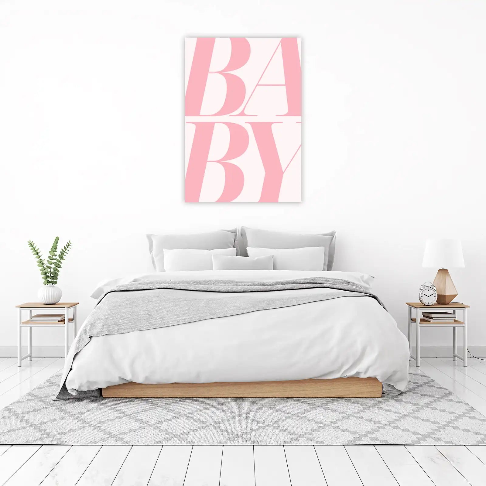 Chic Pink BABY Typography Wall Art