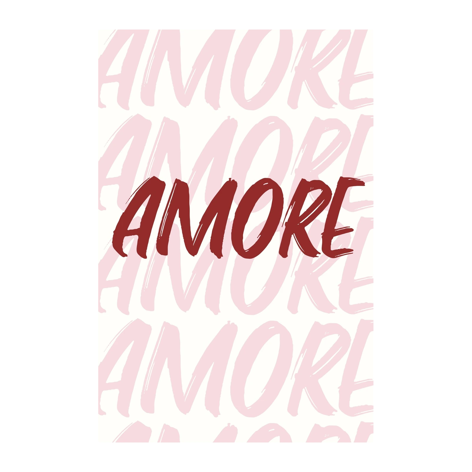 Elegant 'Amore' Brushstroke Wall Art