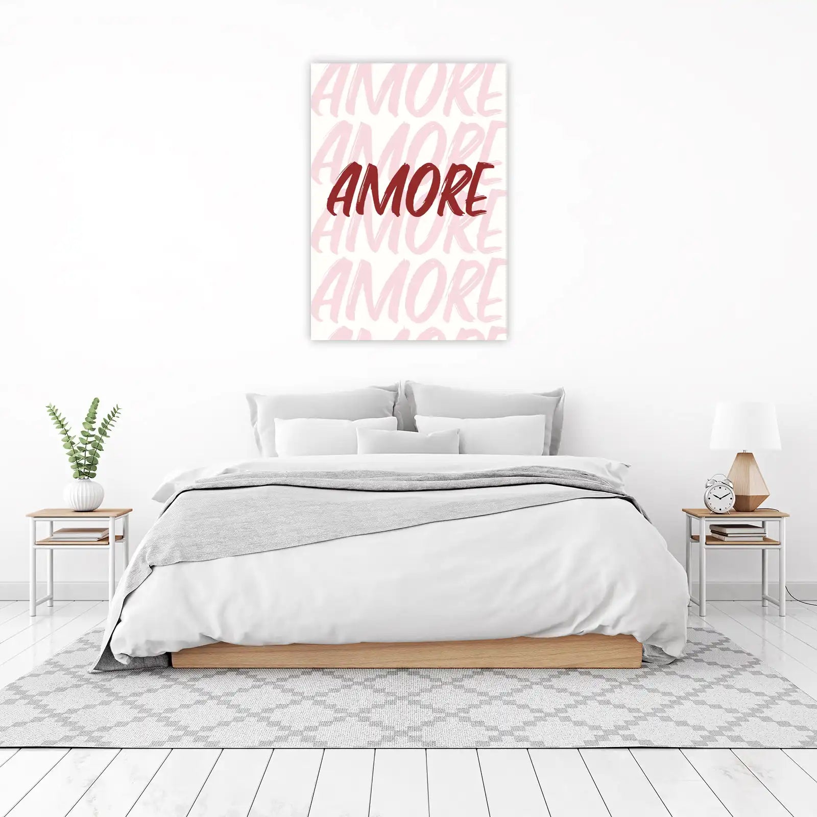 Elegant 'Amore' Brushstroke Wall Art
