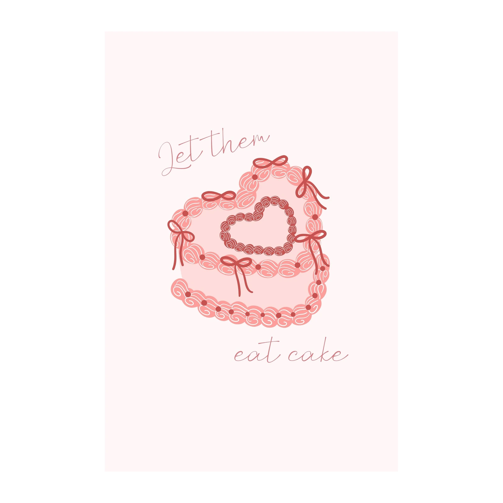 Sweet Heart Cake "Let Them Eat Cake" Wall Art