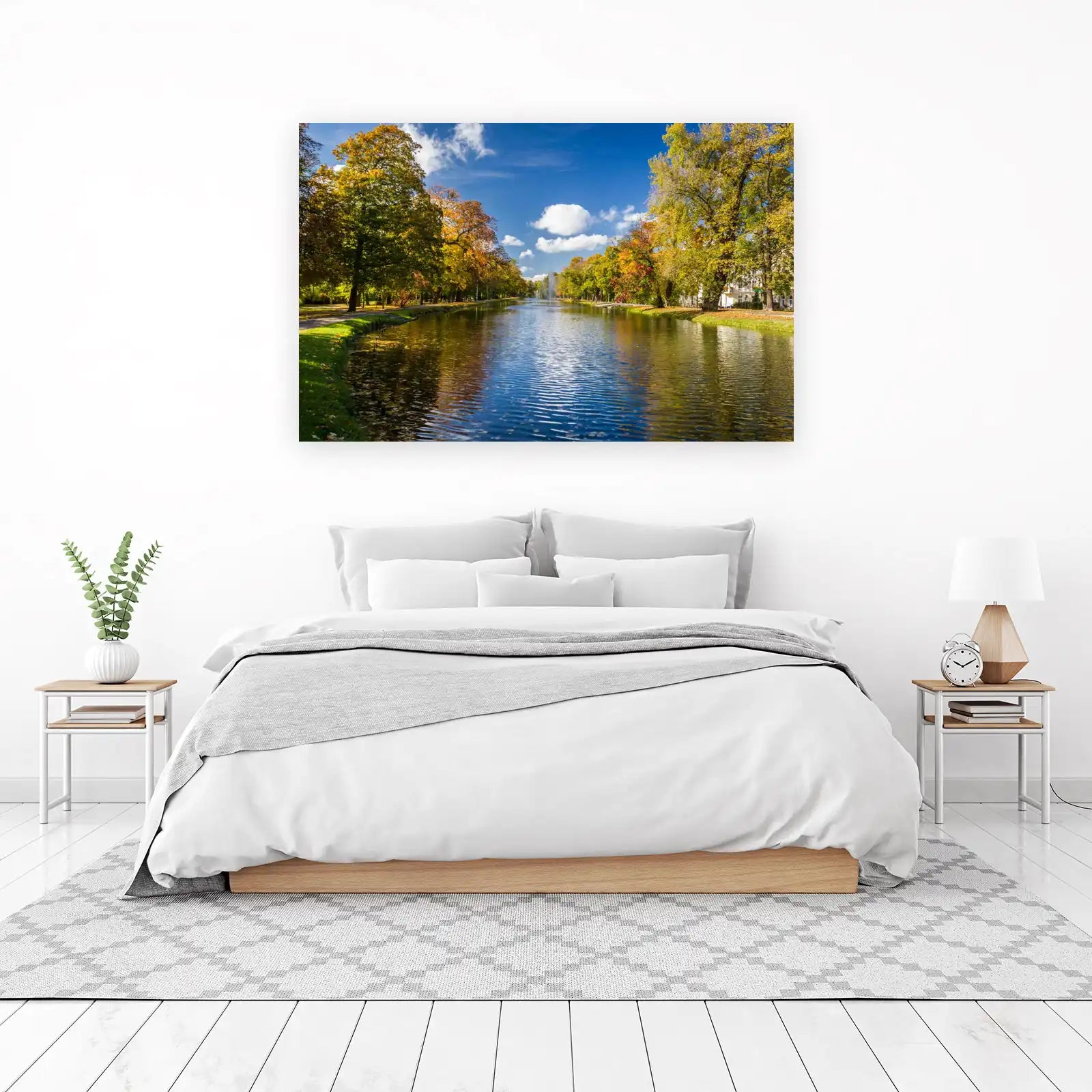 Autumn Canal Serenity Landscape Wall Art
