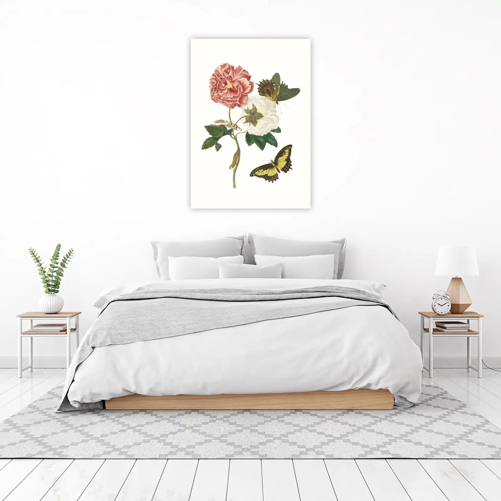 Vintage Botanical Floral & Butterfly Wall Art