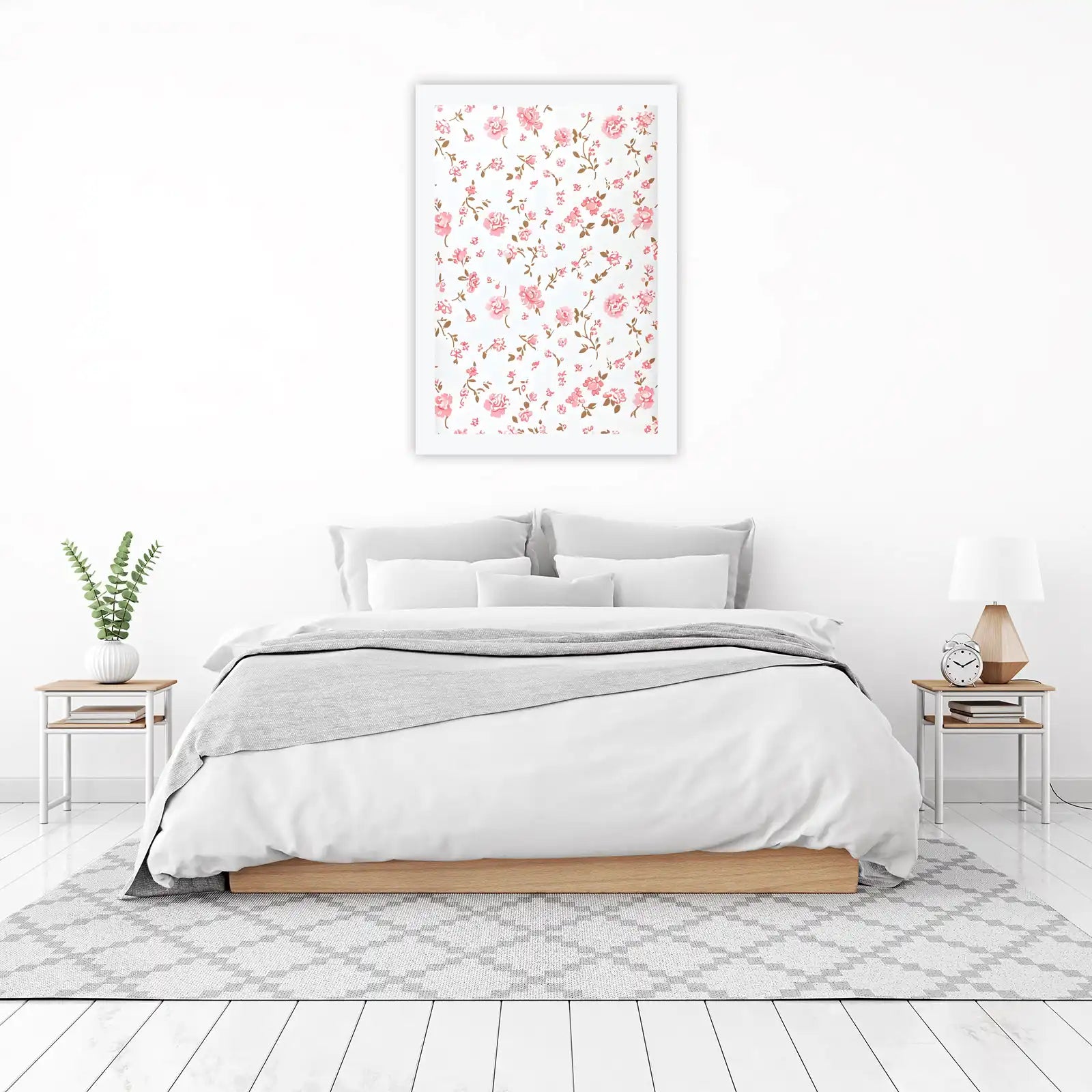 Vintage Rose Bouquet Floral Wall Art
